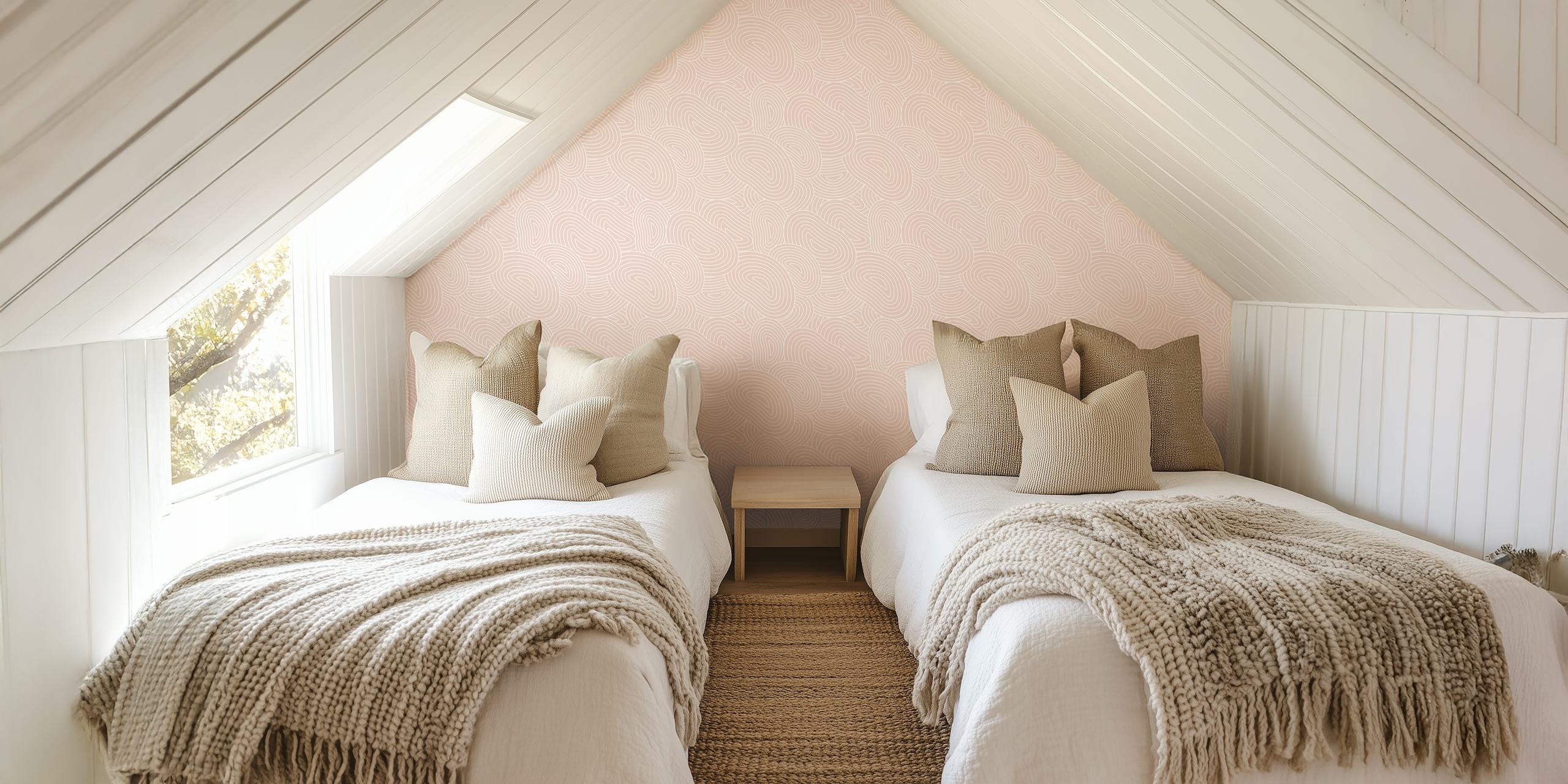 Soft Pink Swirls wallpaper design