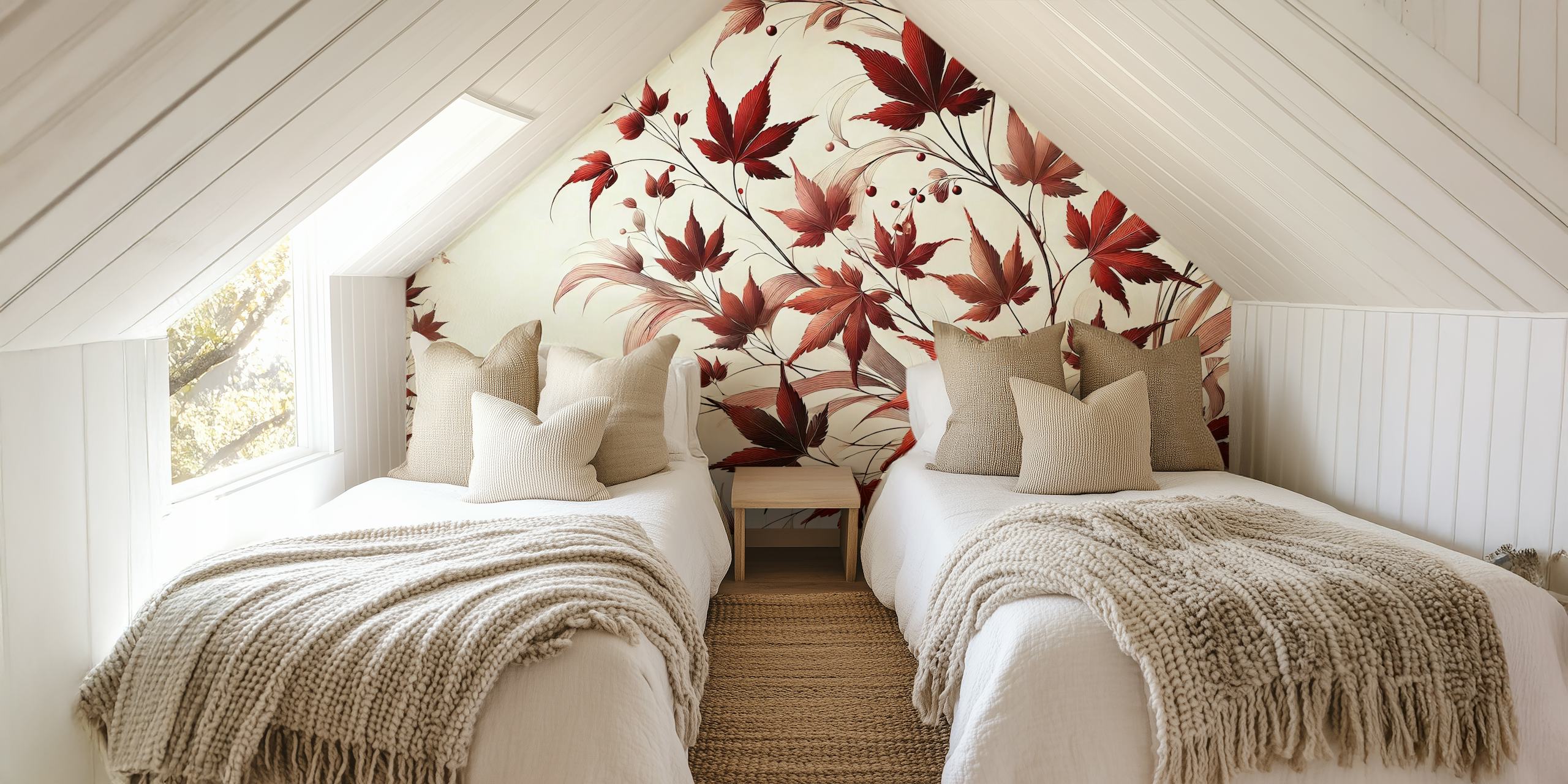 Japanese Maple Tapete in einem Raumsetting