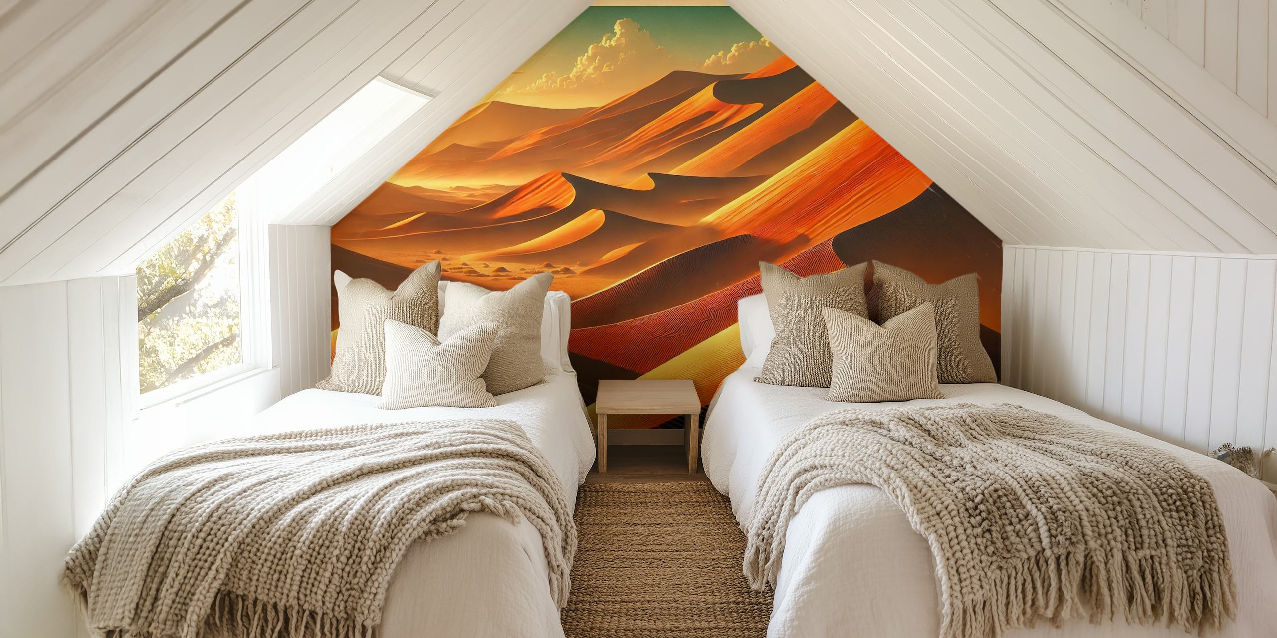 Vintage Namibia Sossusvlei Dunes Wallpaper v místnosti