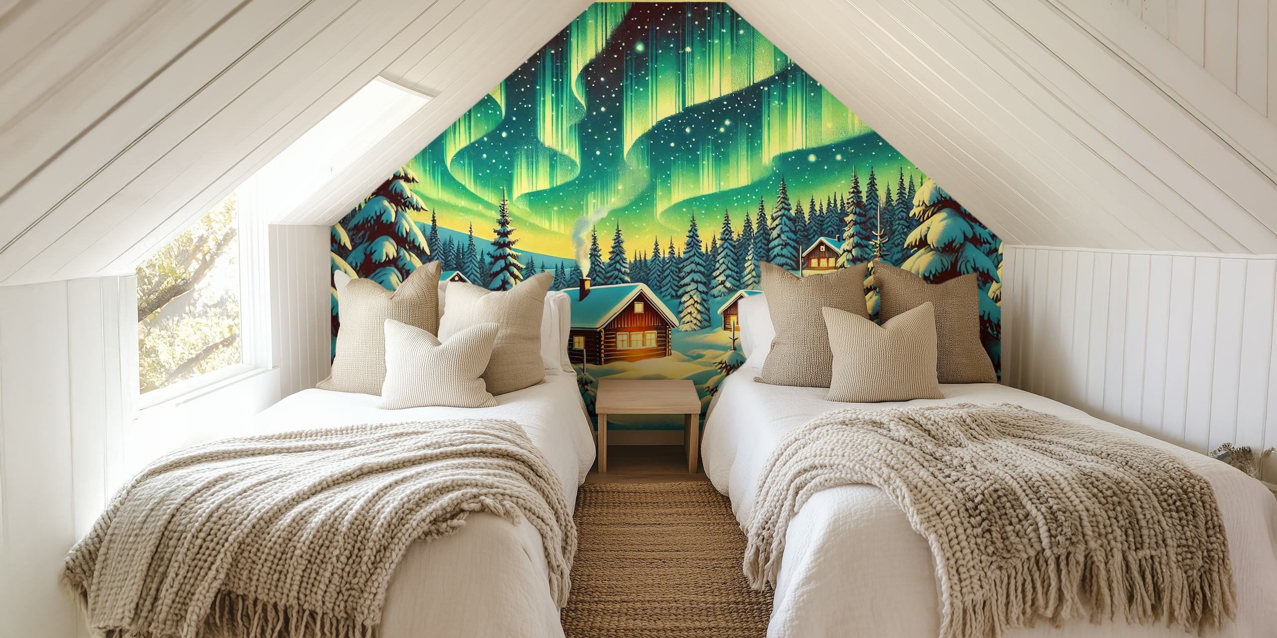 Vintage Lapland wallpaper in einem gemütlichen Ambiente