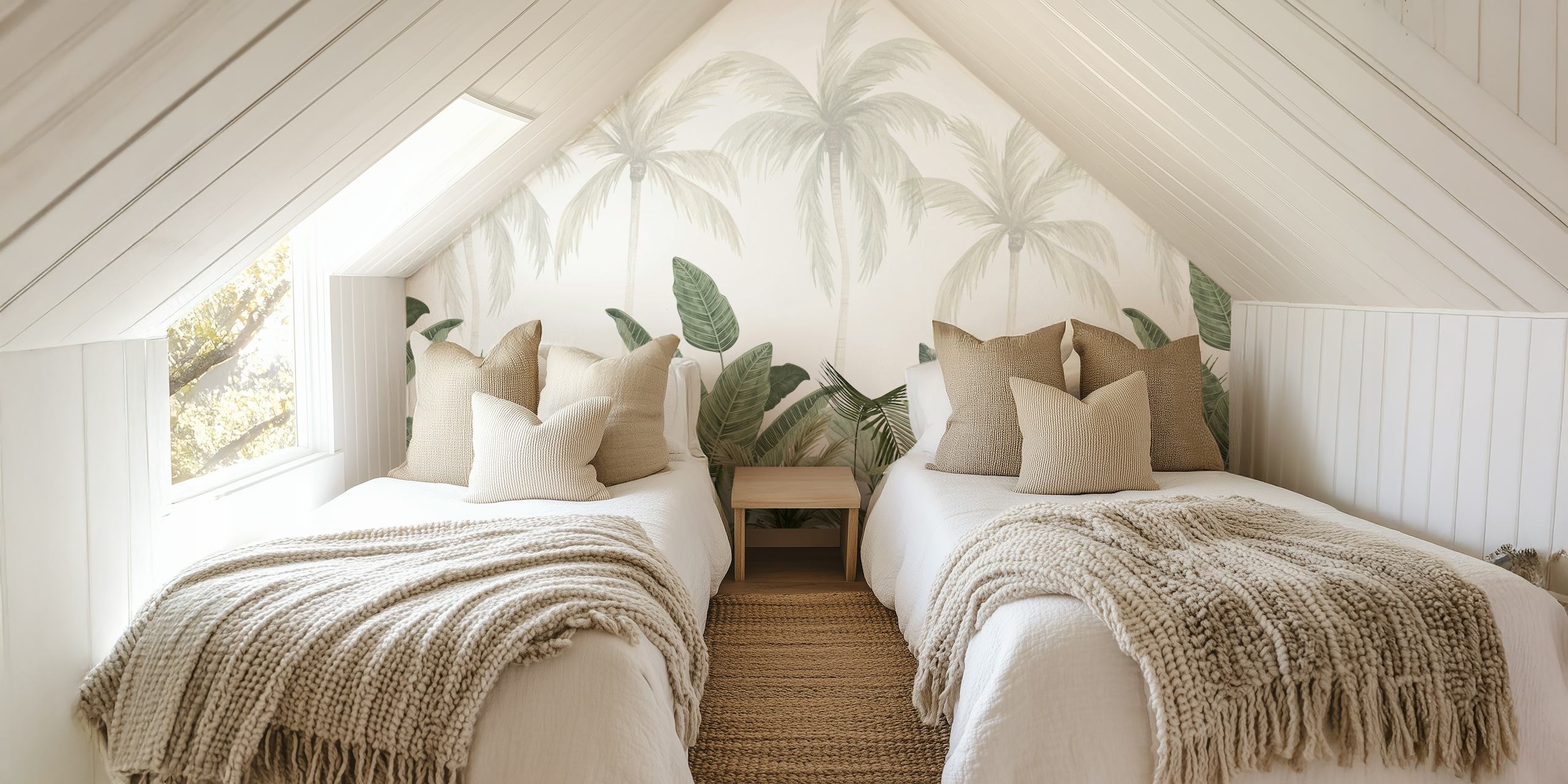 Papier peint Tropical Palm Design dans une pièce