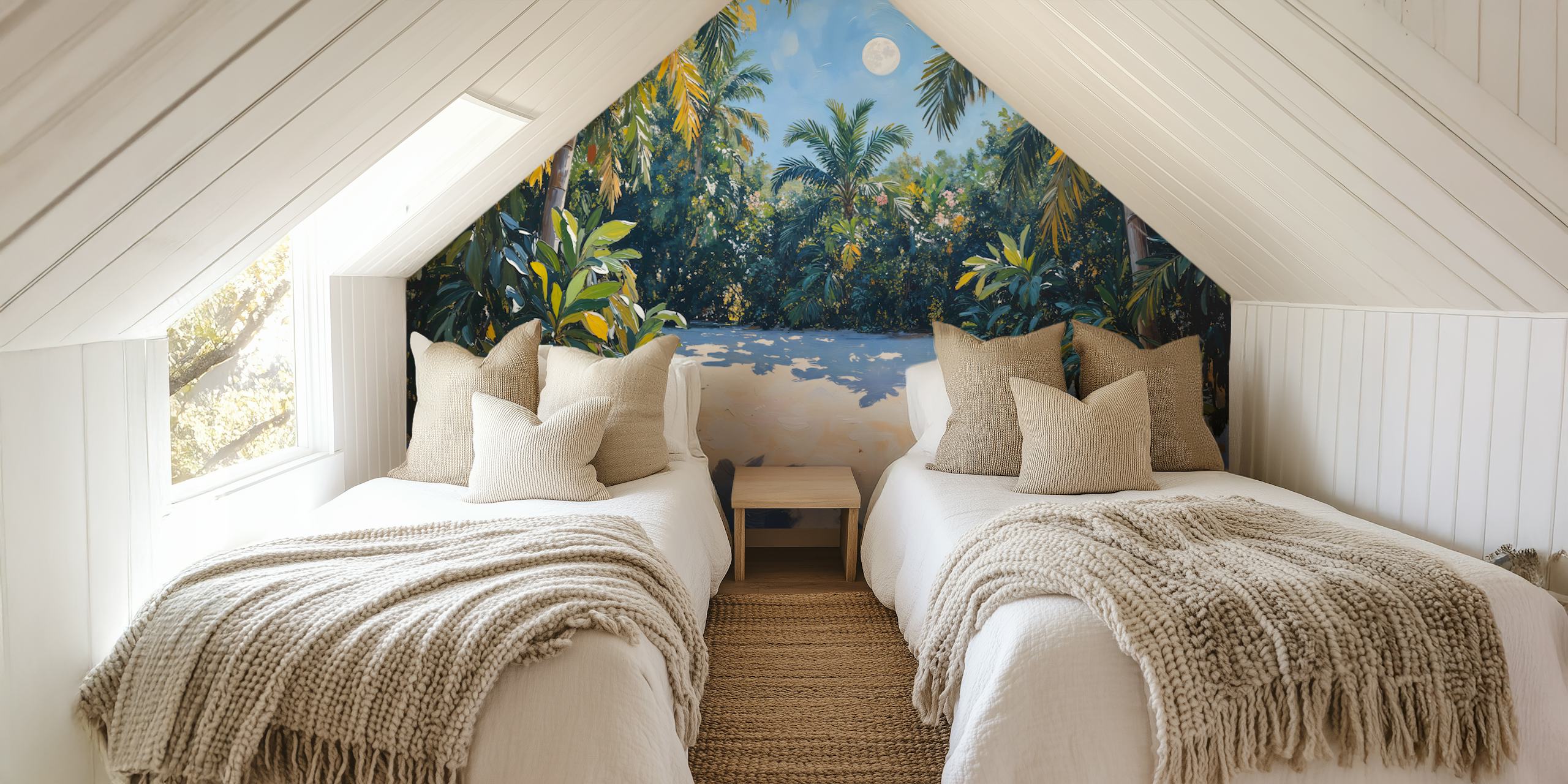 Tropical Moonlit Oasis ταπετσαρία σε ένα δωμάτιο