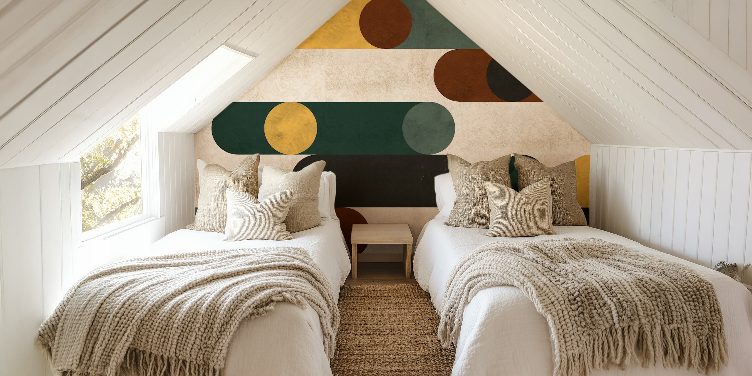 Bold Circles and Lines tapetdesign