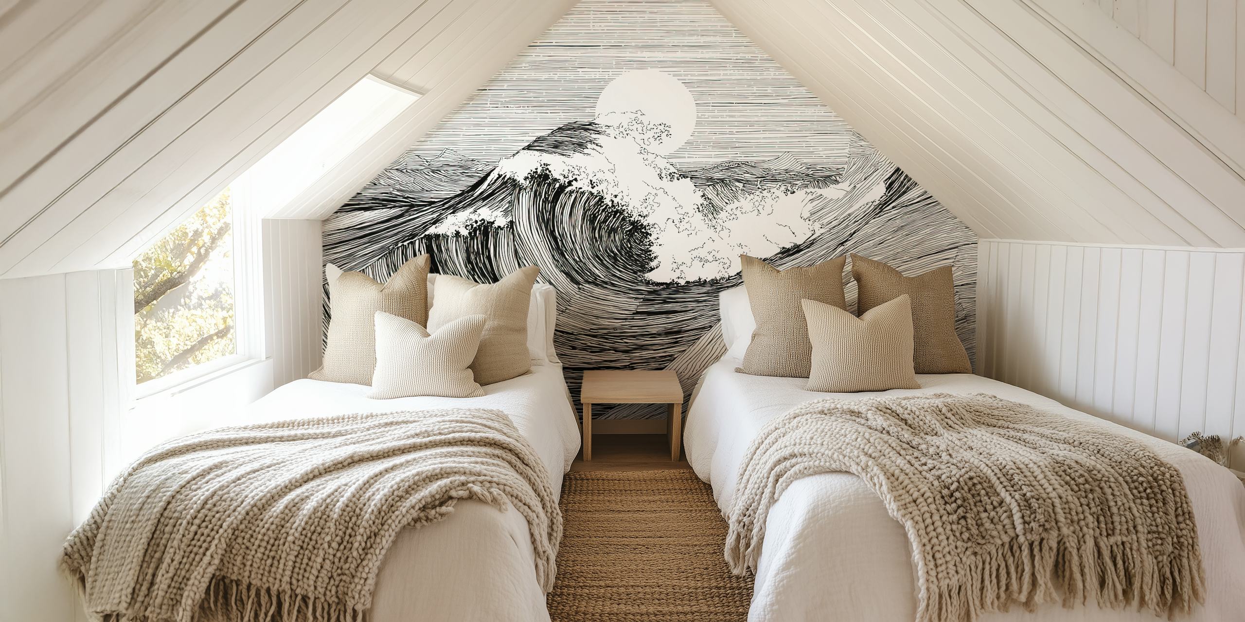 Tapeta Oceanic Majesty Lines w pokoju
