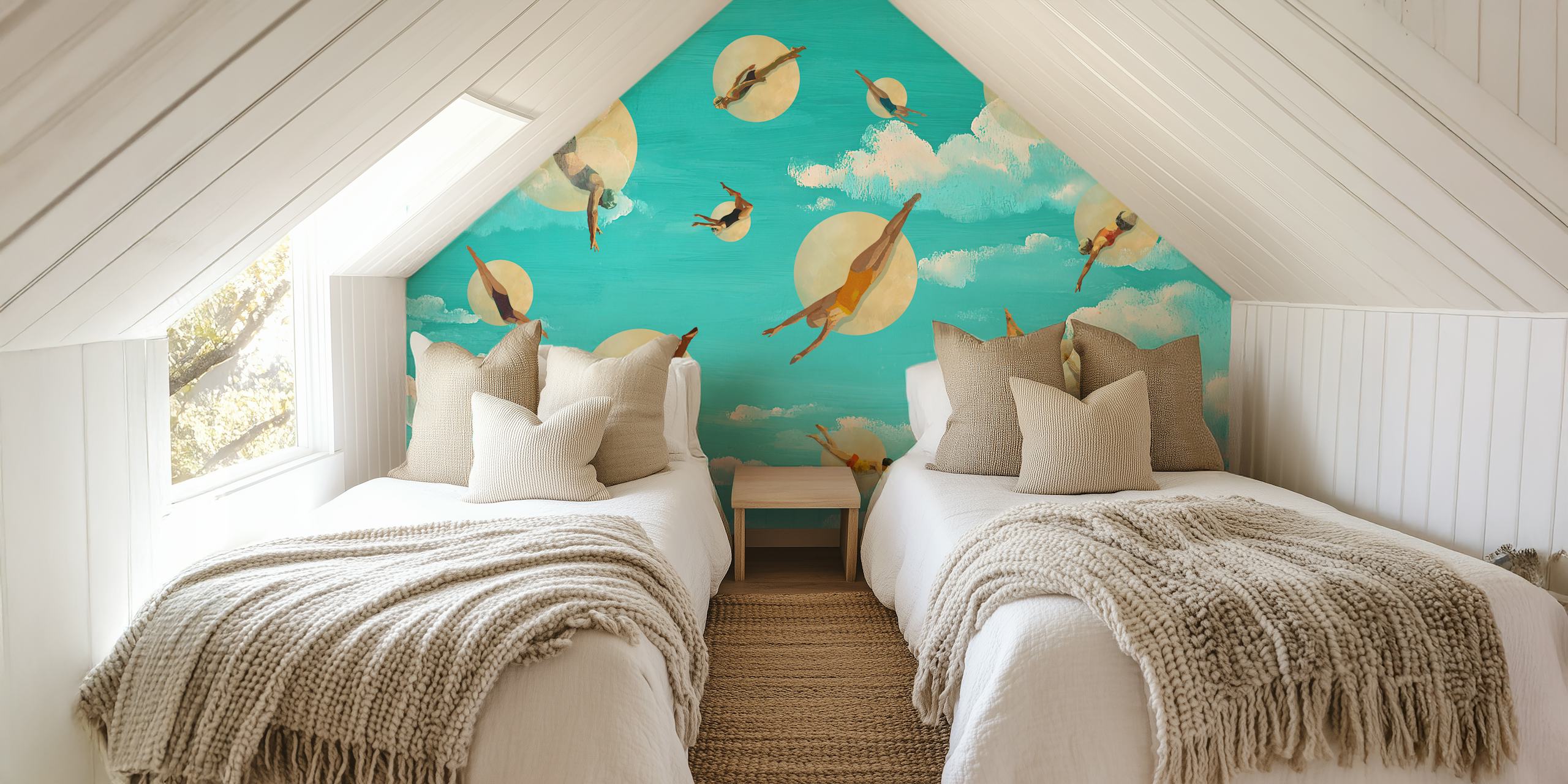 Papel de parede Sky Diver Dream em um quarto