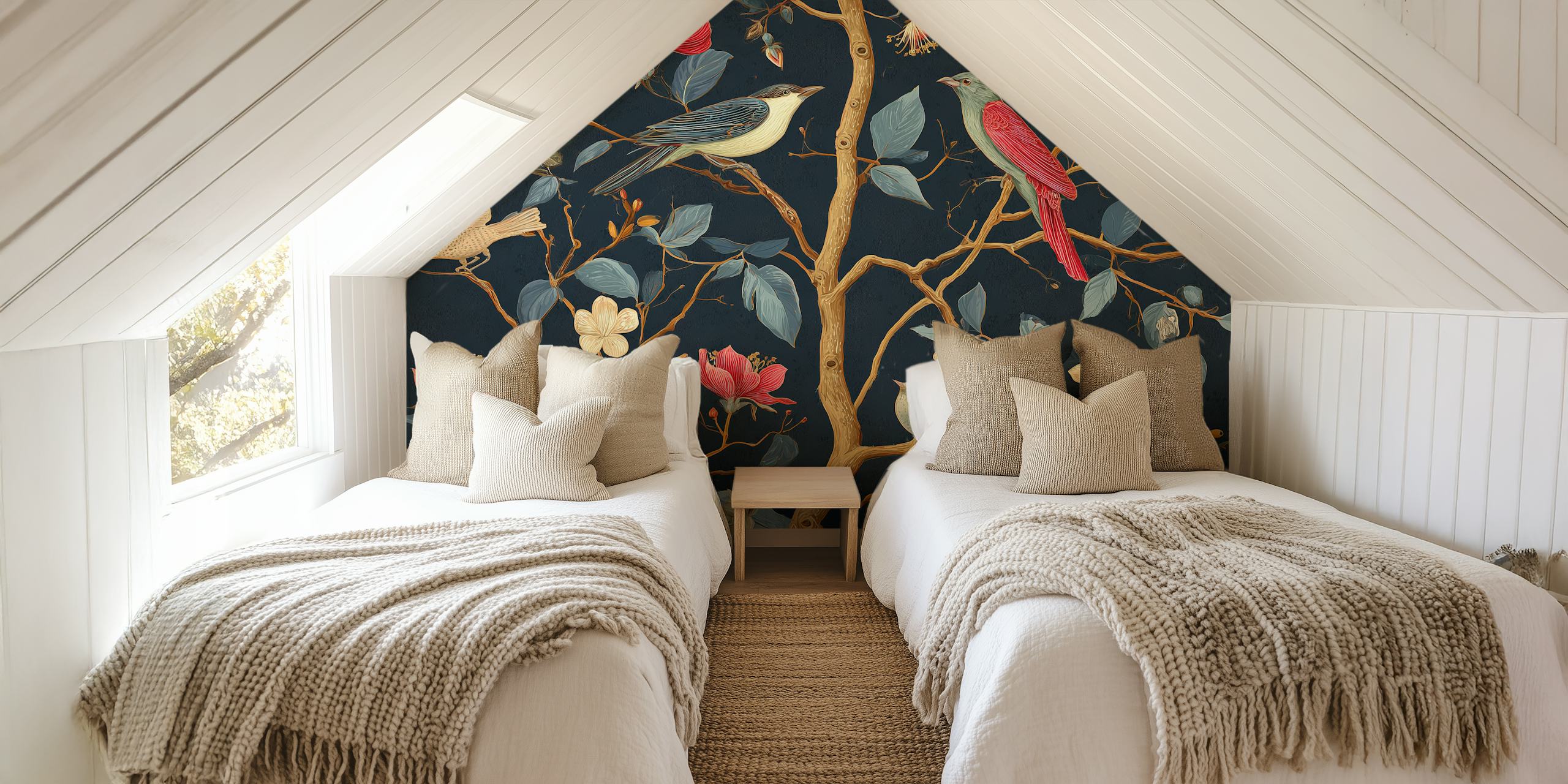 Σχεδίαση ταπετσαρίας Elegant Birds and Blossoms