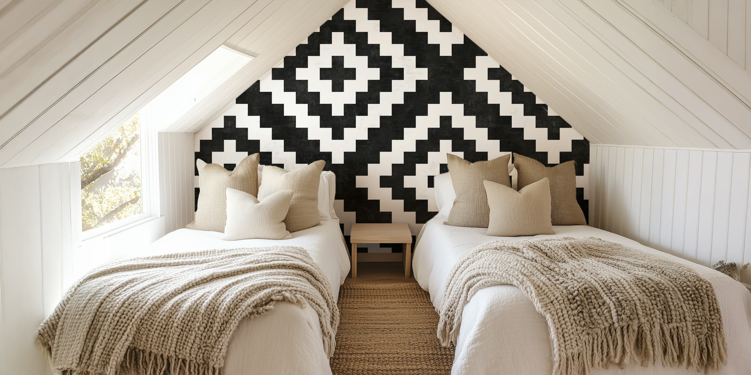 Urban Tribal Pattern No 17 behang in een kamer