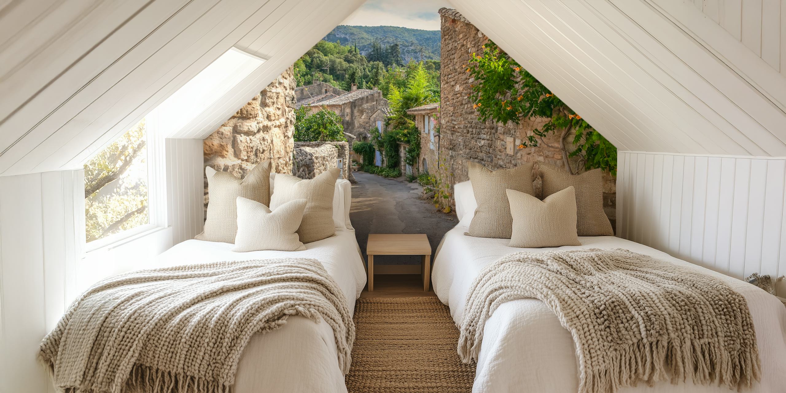 Ταπετσαρία που απεικονίζει ένα Ancient Village In Provence