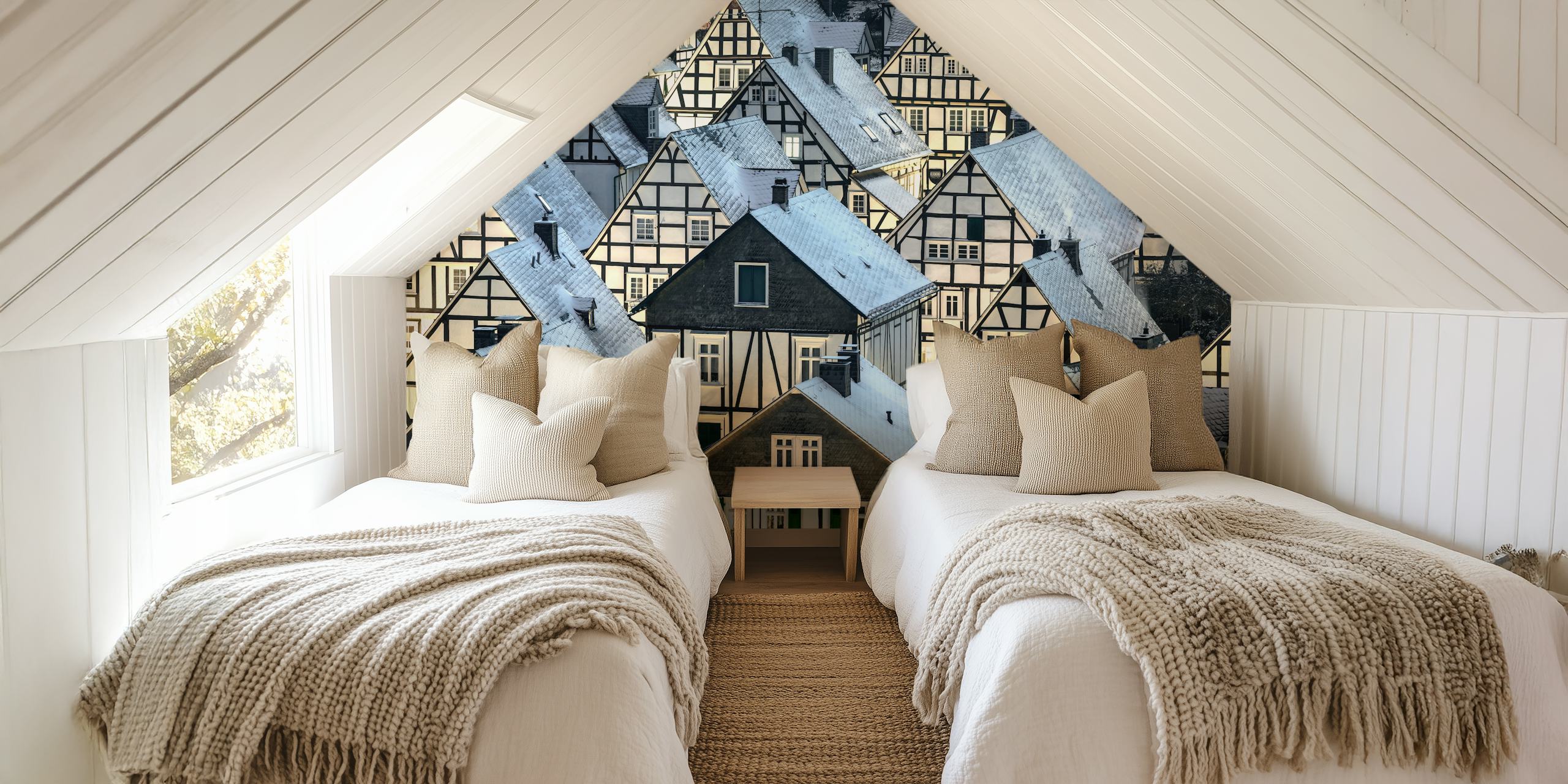 Tapeta s Half timbered Houses