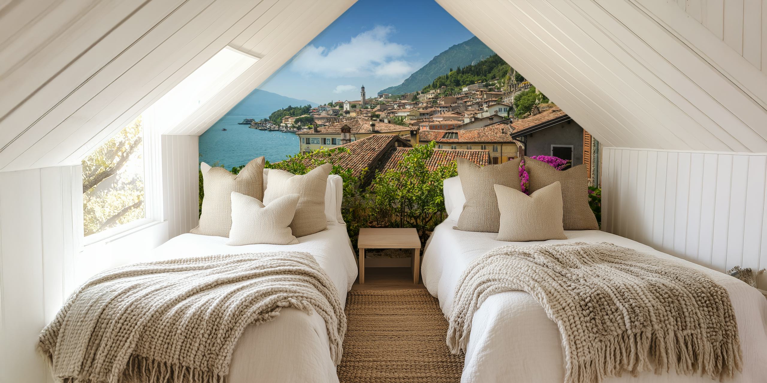 Lake Garda Utsikt Tapet I Et Rom