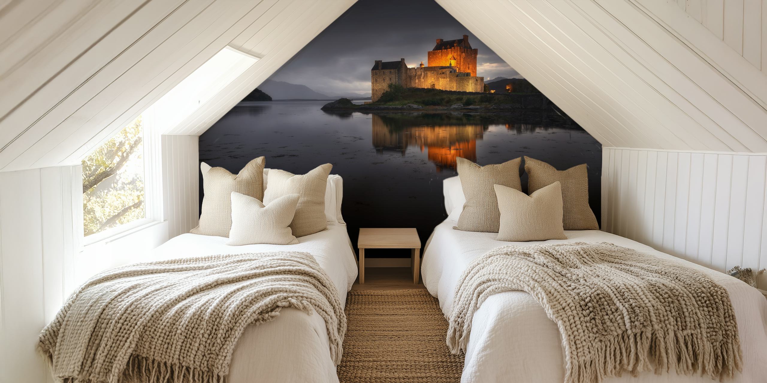 El castillo papier peint dans une chambre élégante