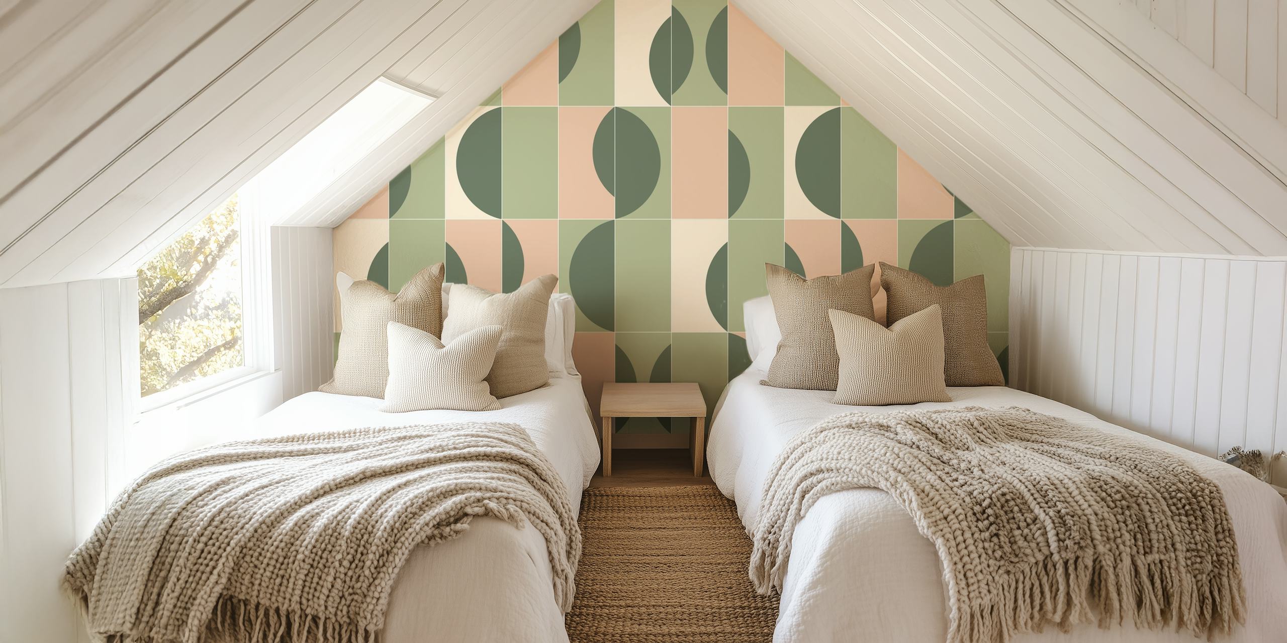 Garden Tiles 02 wallpaper in a room