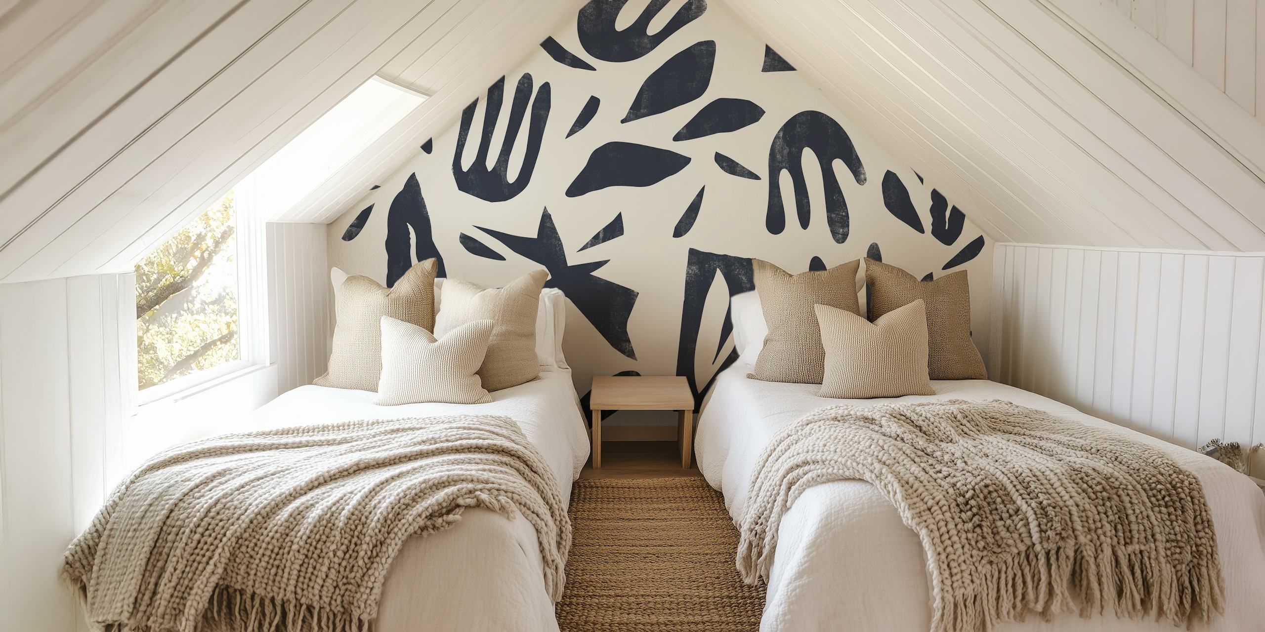 Abstract Matisse Rustic 1 tapet i et rom