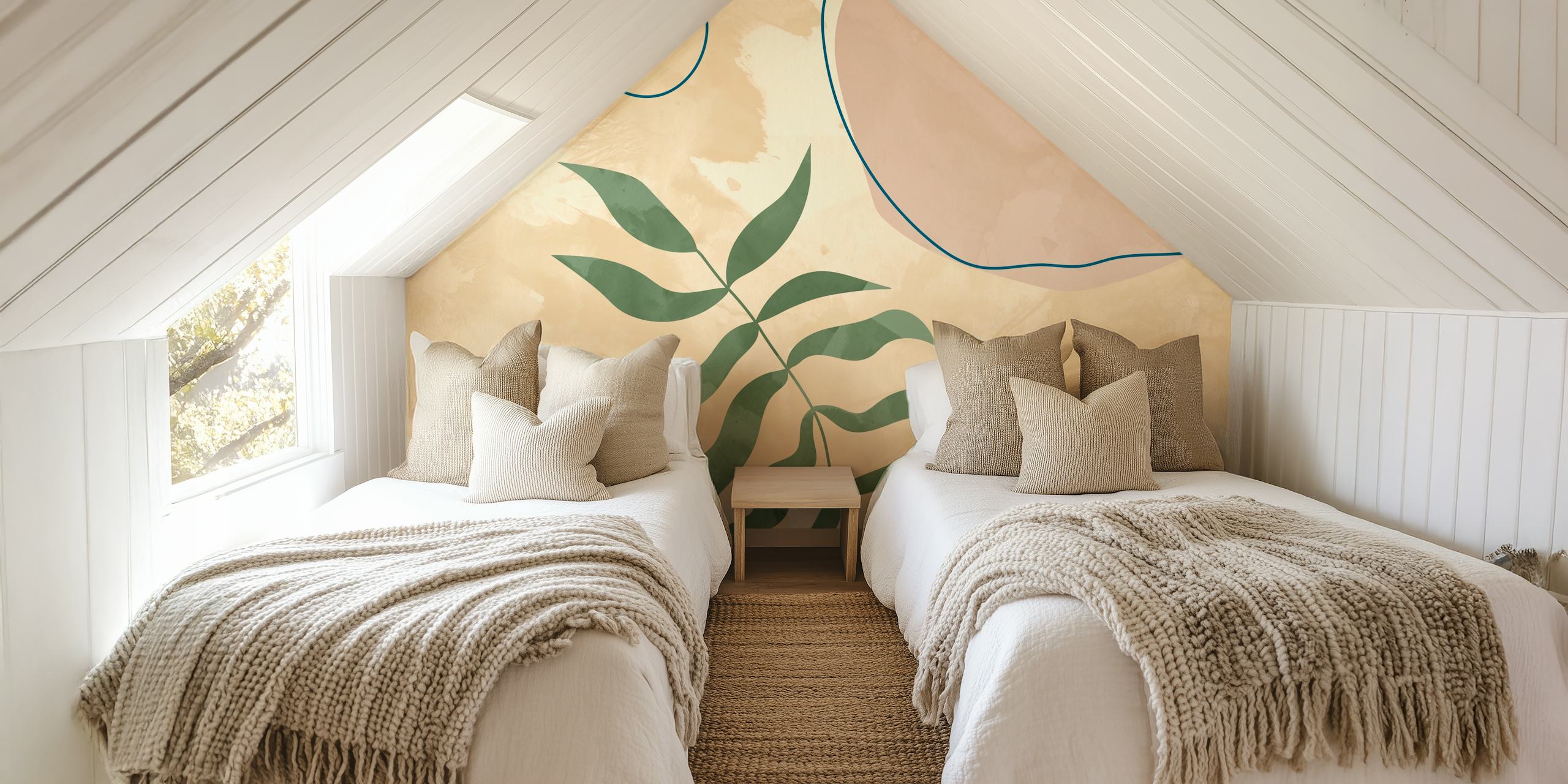 Mid Century Pastel Florals u sobi