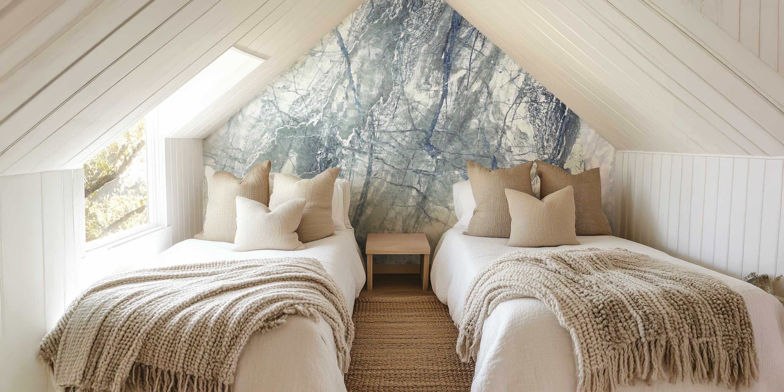 Grey marble pattern with streaks of dark and light tones wall mural