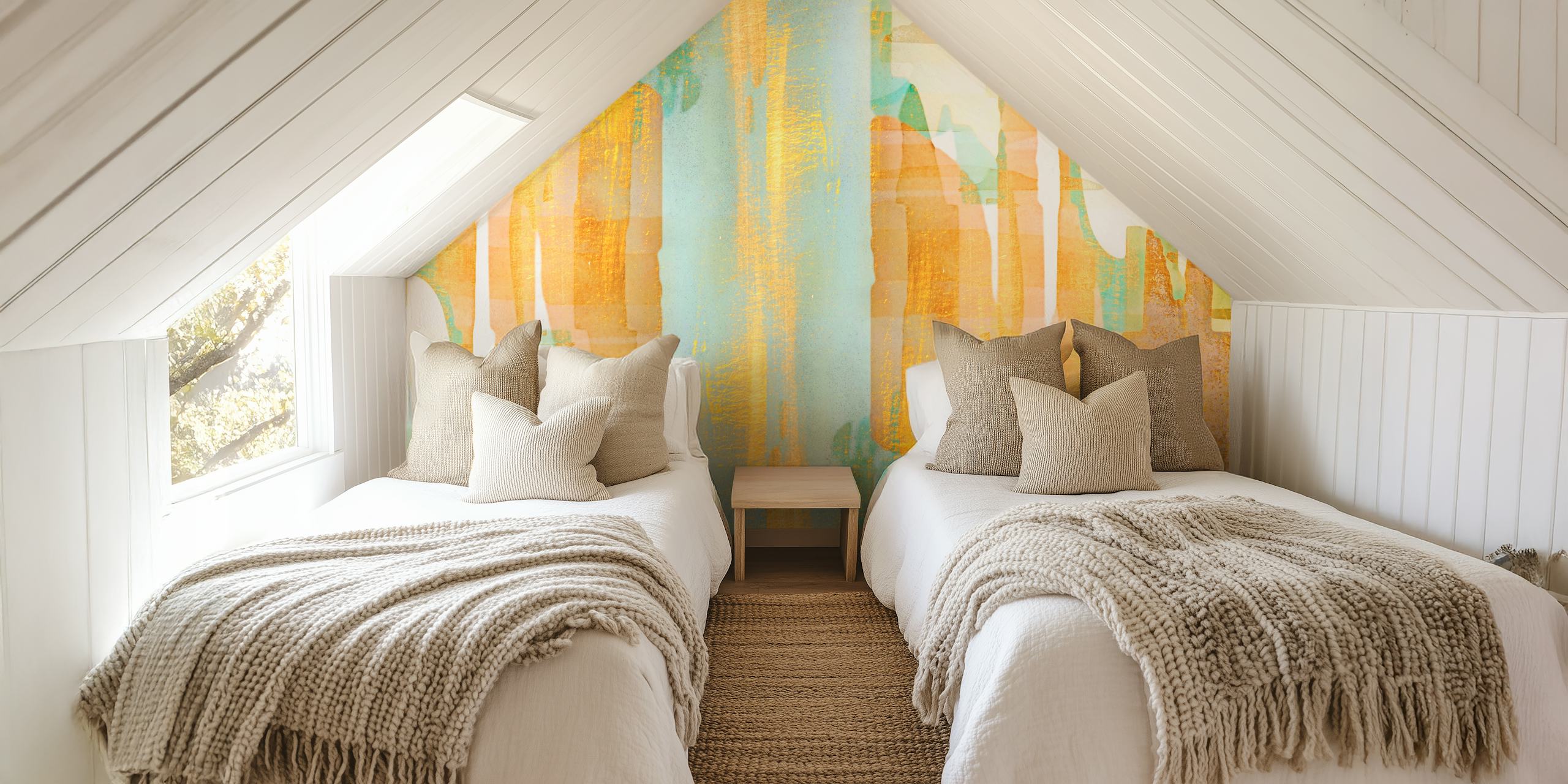 Papier peint Vibrant African Dye 7 dans une pièce