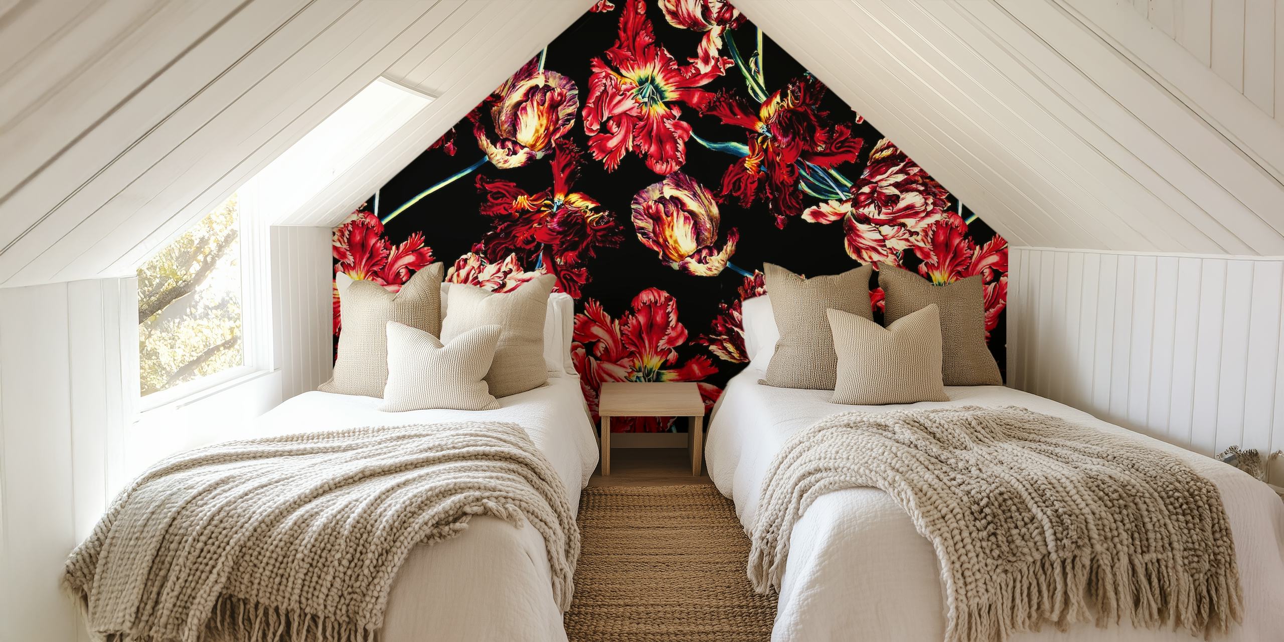 Florystyczny wzór w pokoju