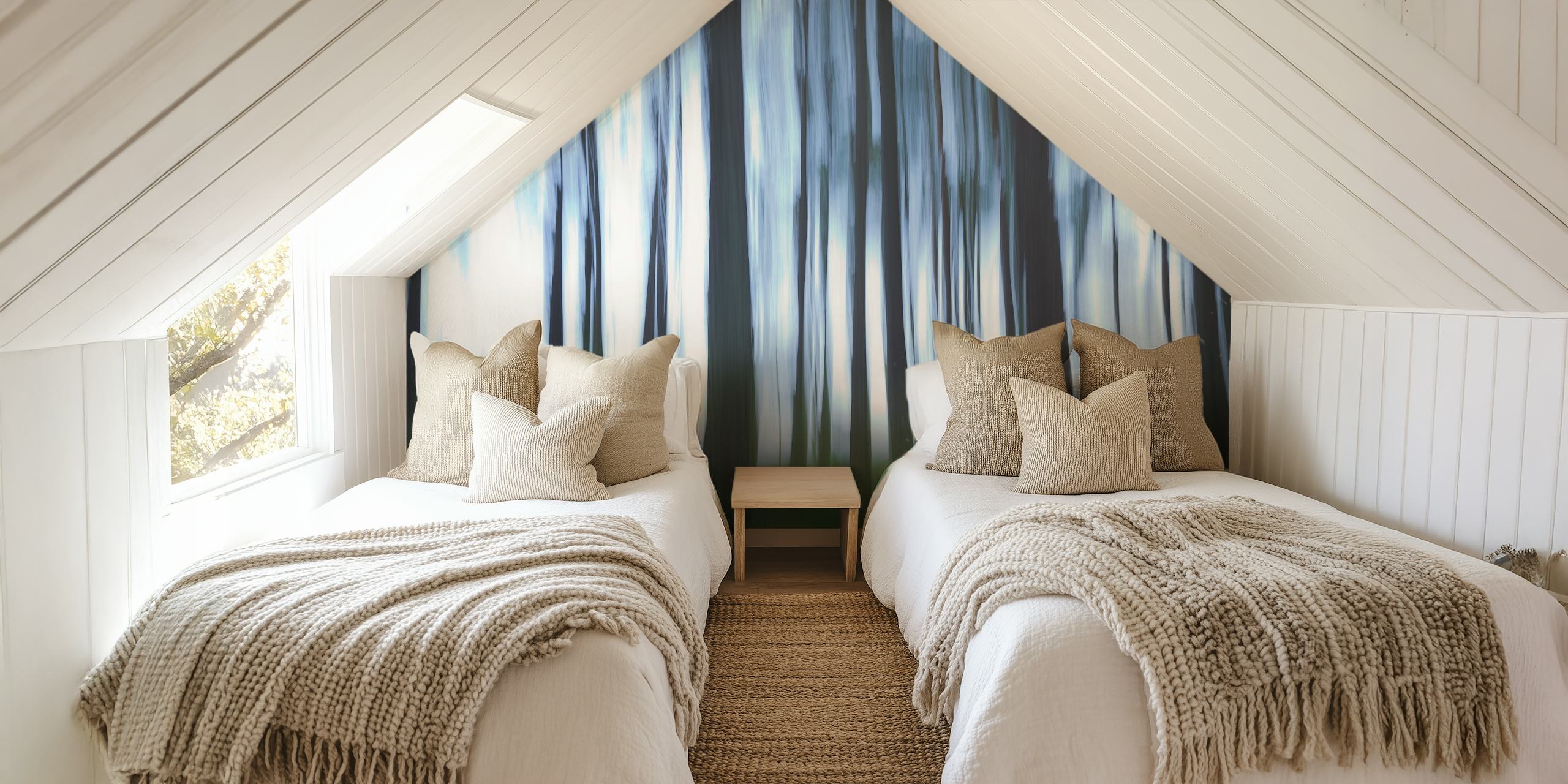 Mysterious Forest wallpaper in a room