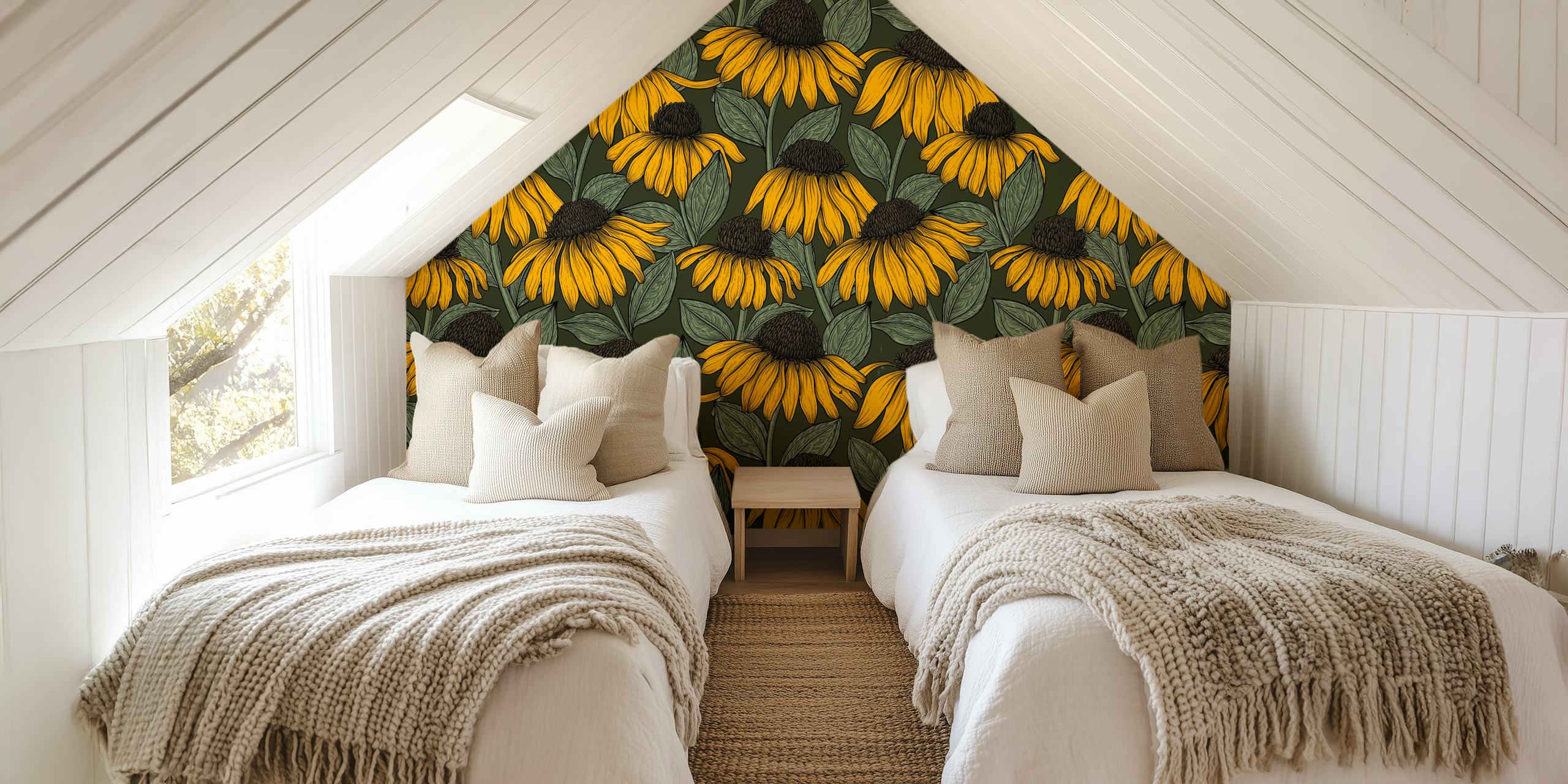 Tapeta Yellow coneflowers u sobi