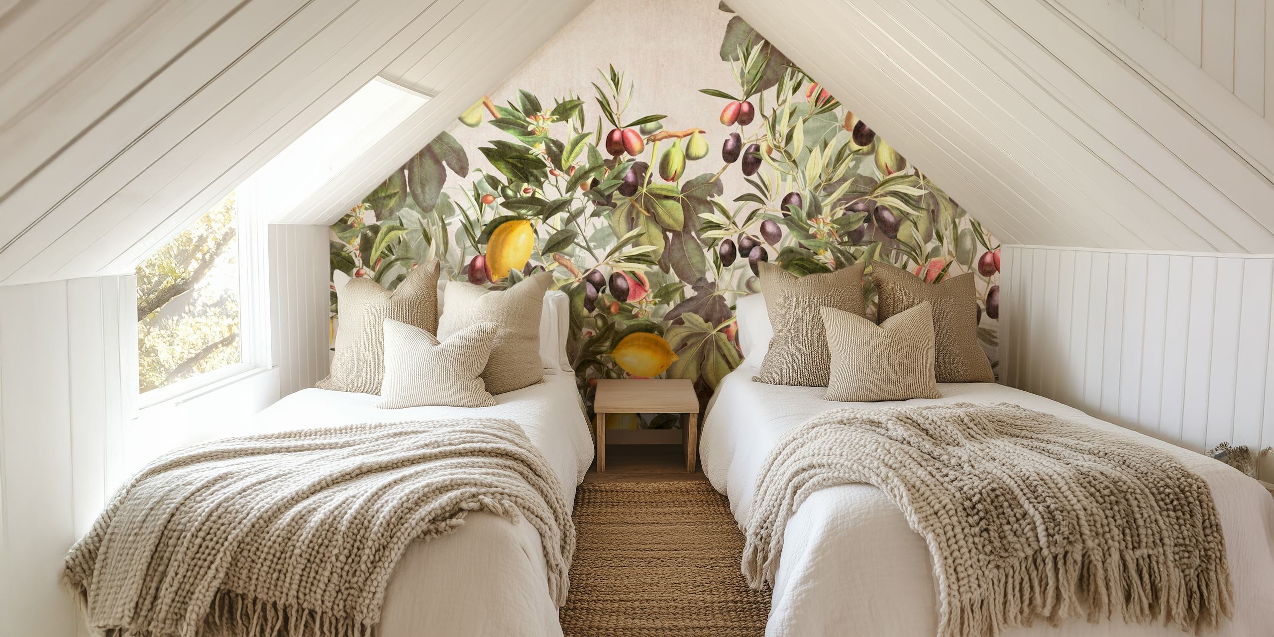 Papier peint Botanical citrus garden dans une pièce