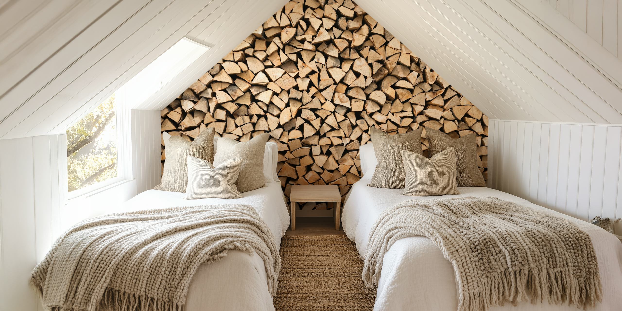Pile of wood pozadina u sobi