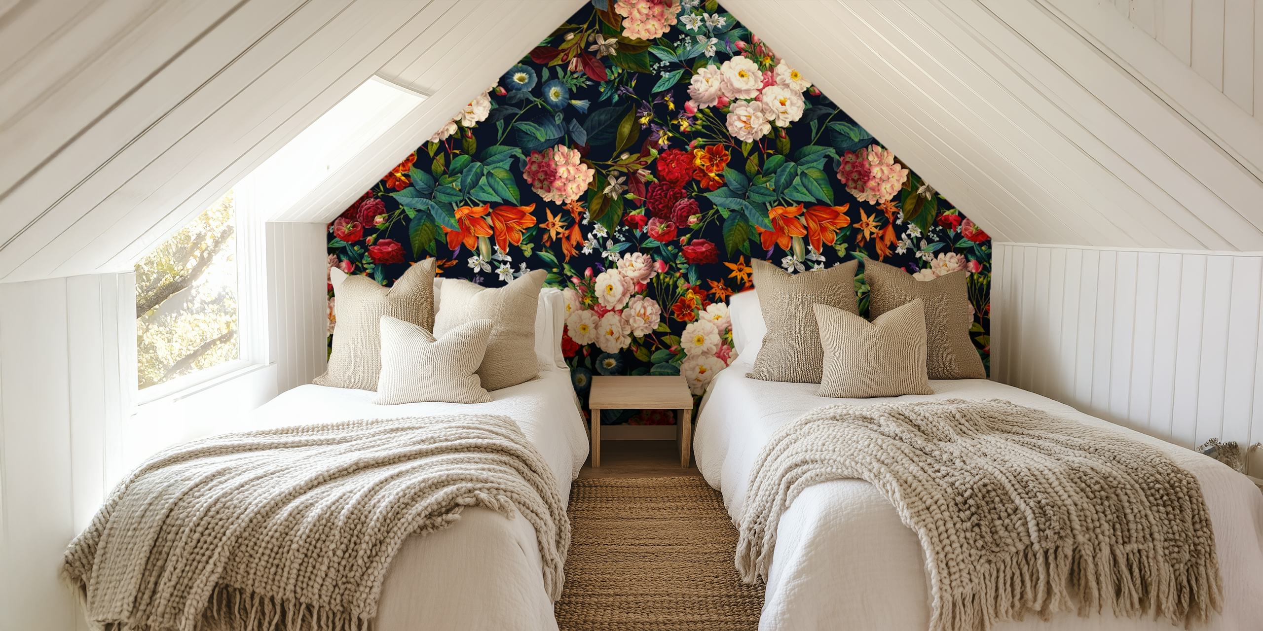 Midnight Garden XXV blomster tapet i et rum