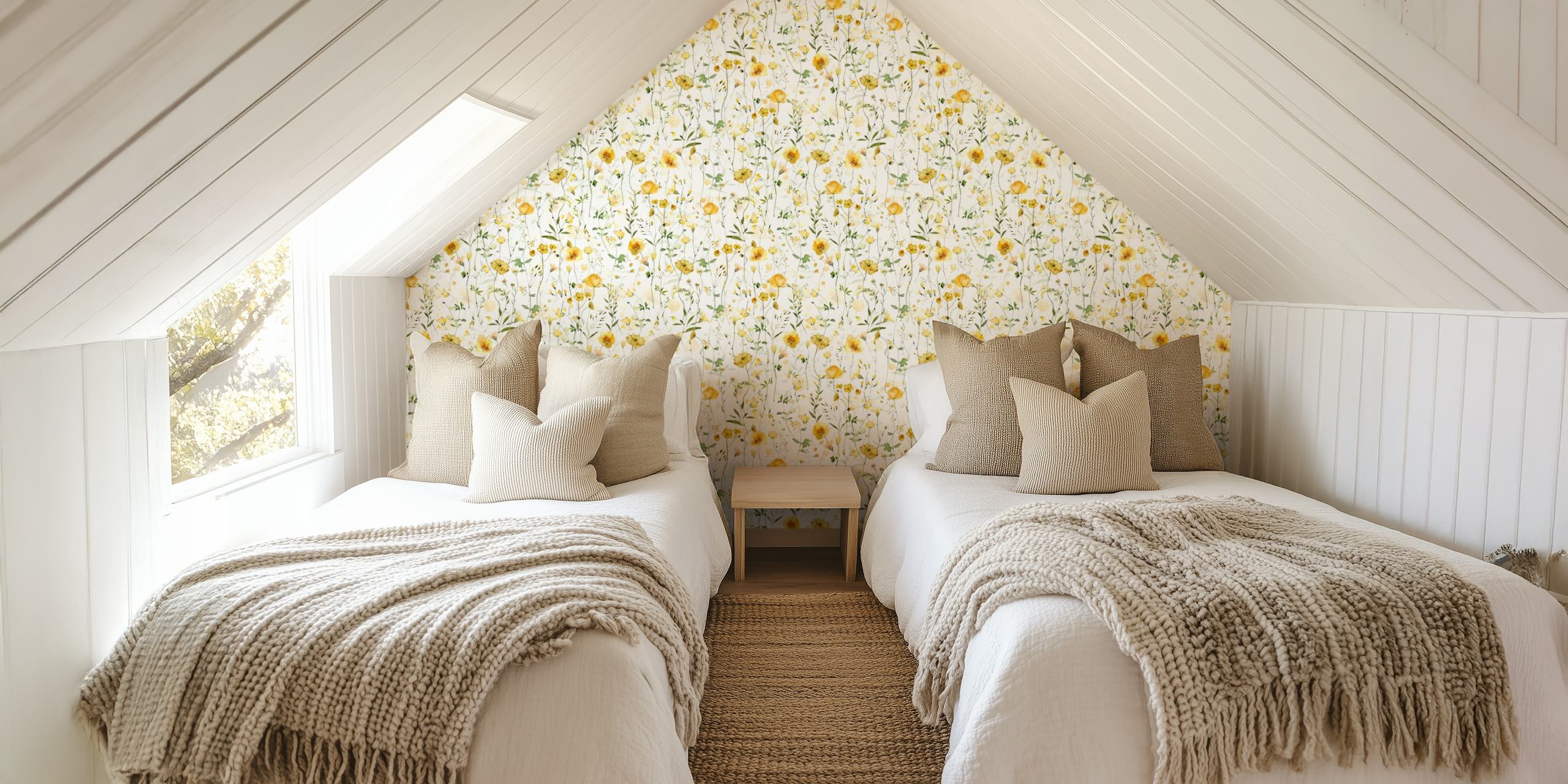 Gelb Wildflower Meadow Tapetdesign