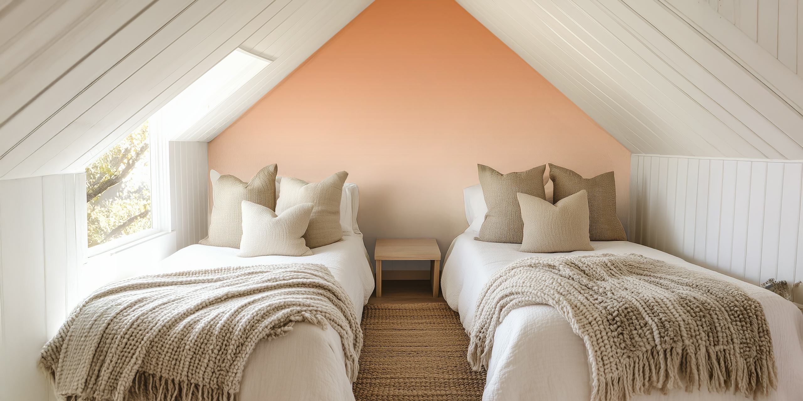 Ombre brown wallpaper in een moderne kamer