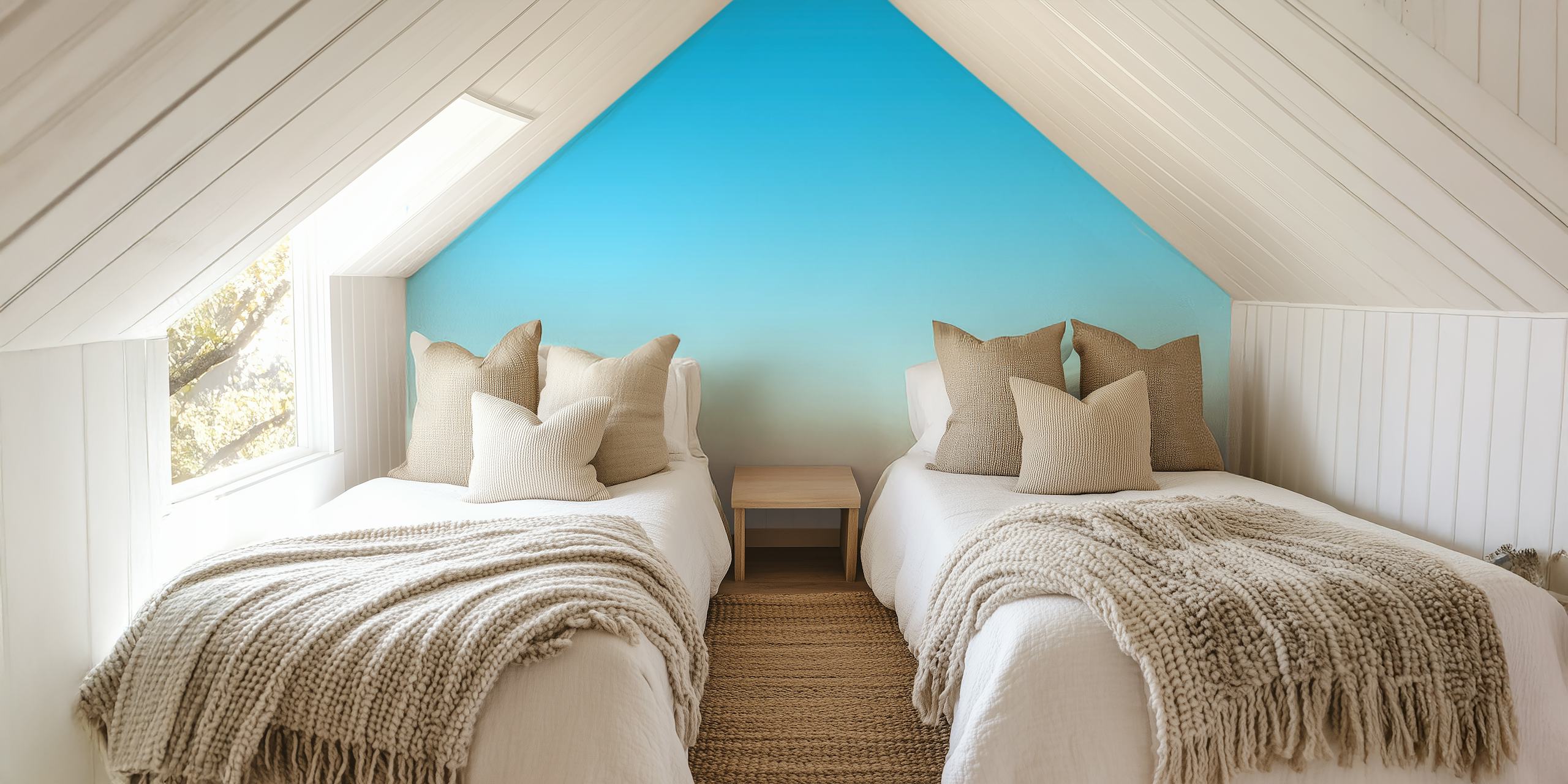 Papel de parede Vivid Cerulean Gradient em interior