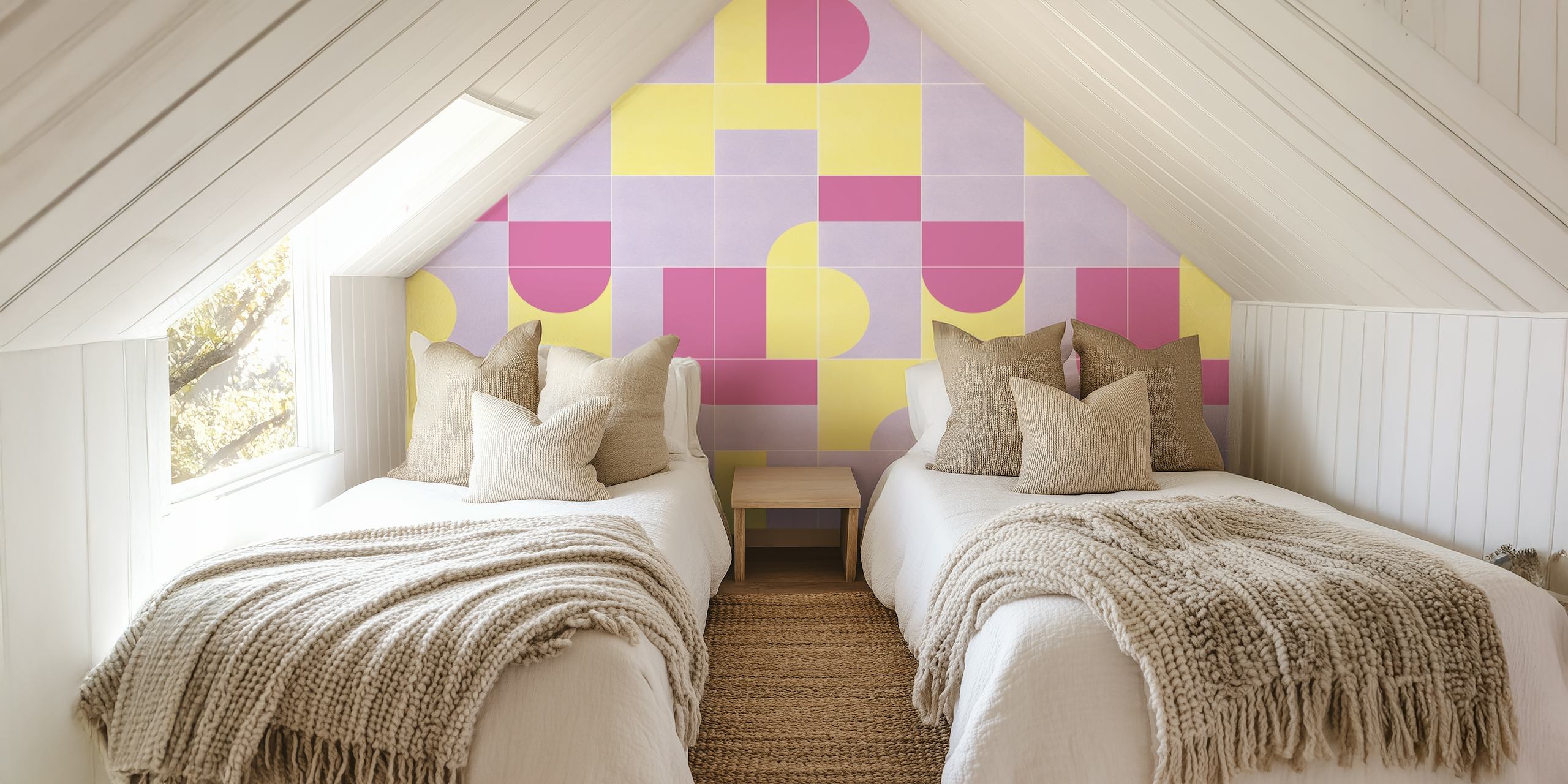 Vintage στυλ παστέλ γεωμετρικά σχήματα