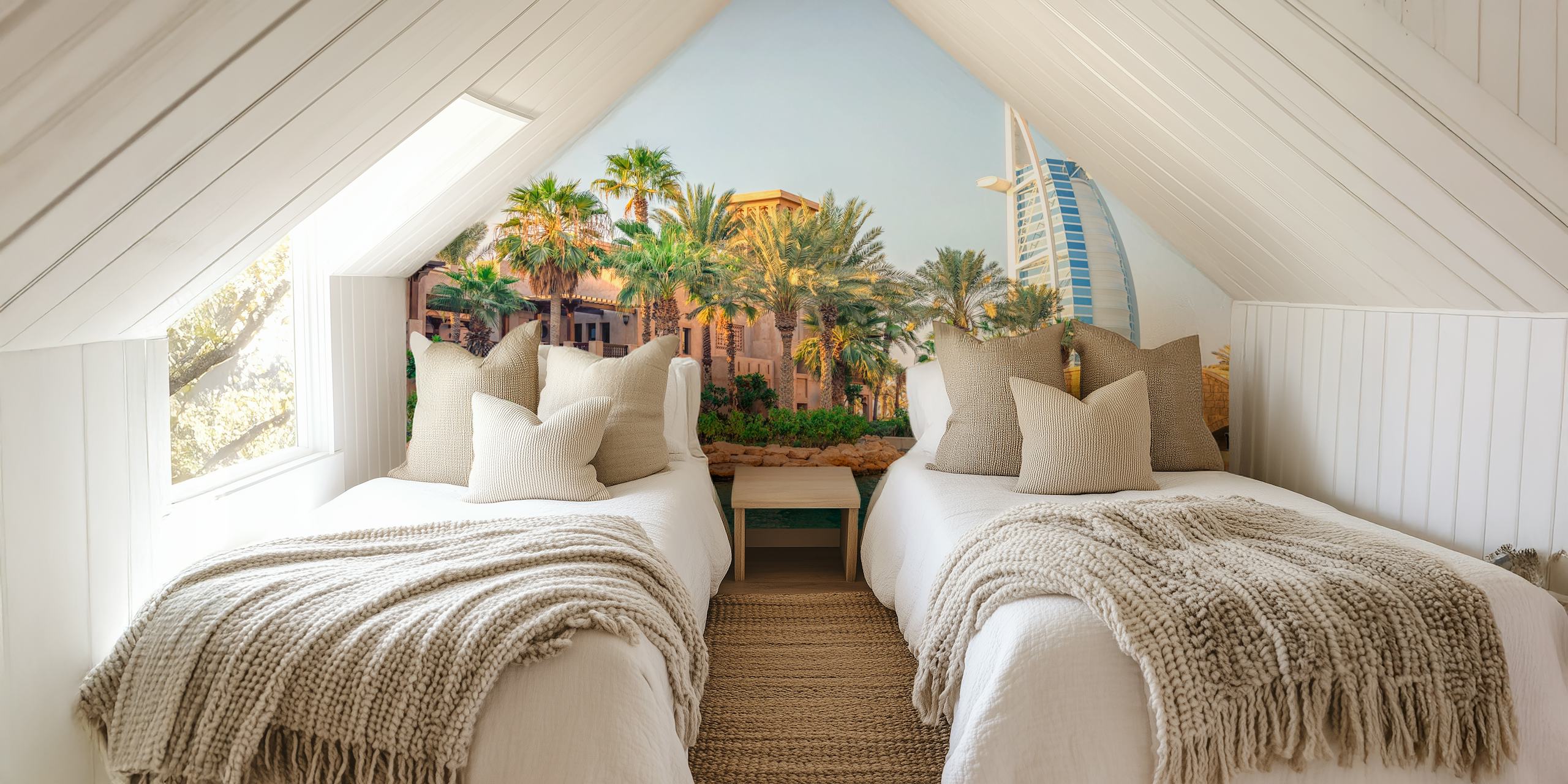 Papel de parede Jumeirah em um quarto elegante