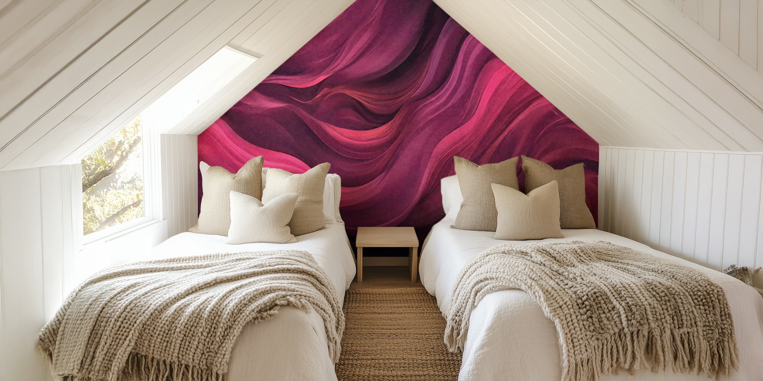 Deep magenta red abstract watercolor wallpaper
