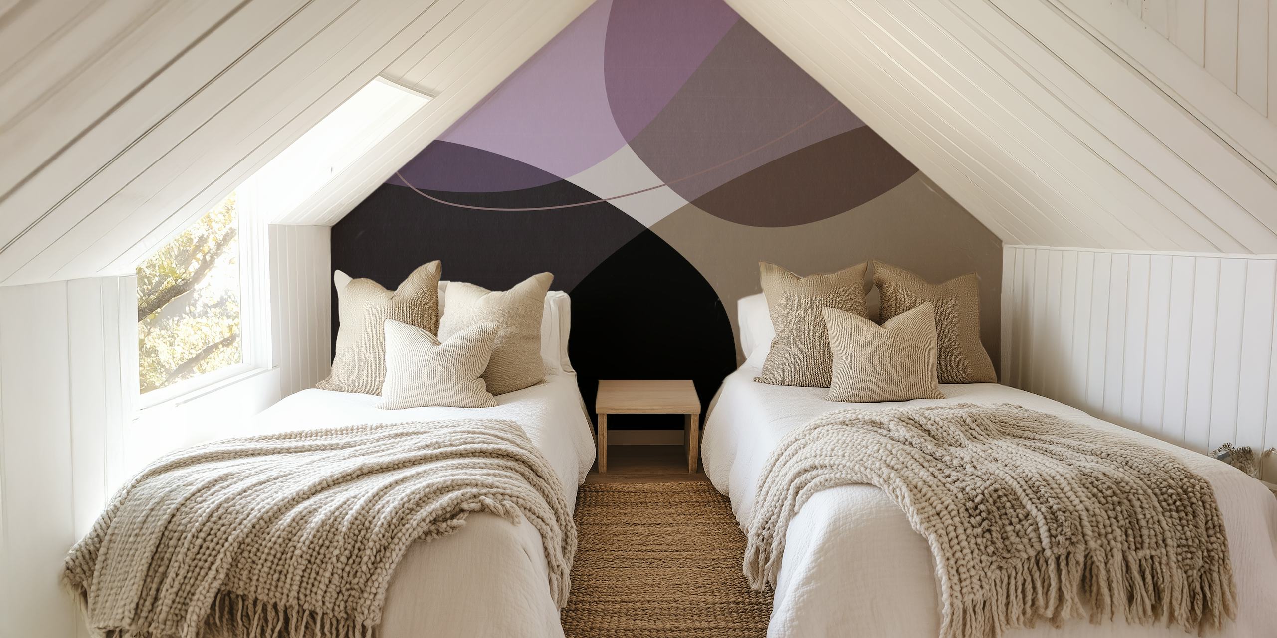 Abstract design wallpaper in a modern setting