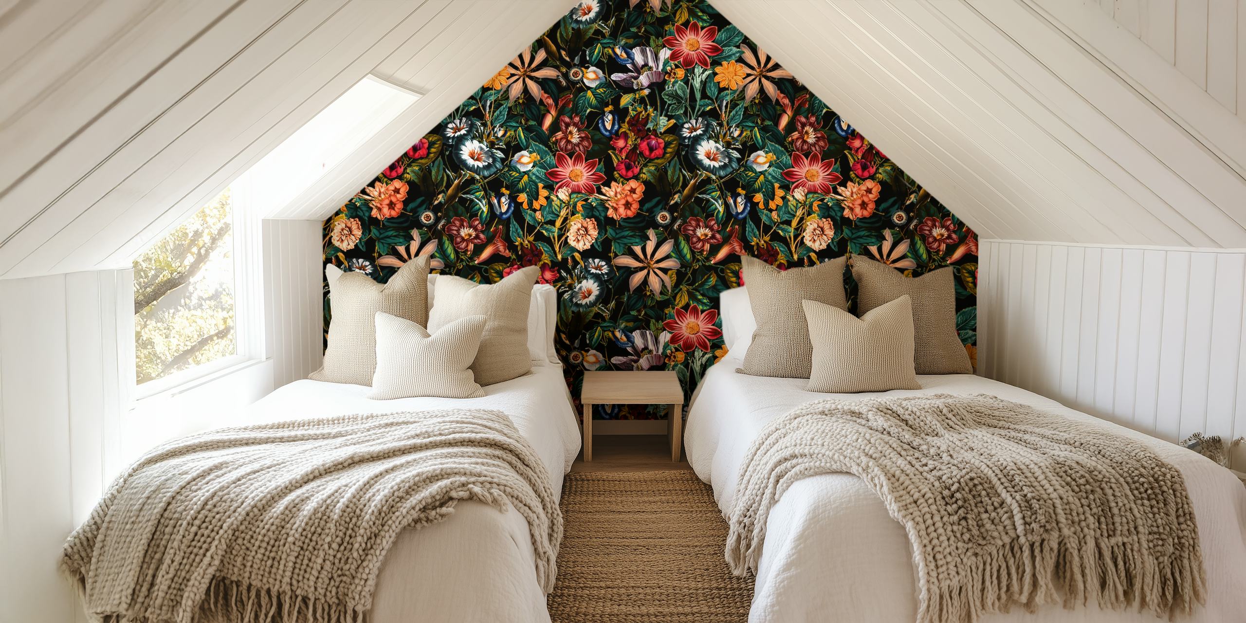 Floral Pattern Winter Garden dizajn tapete