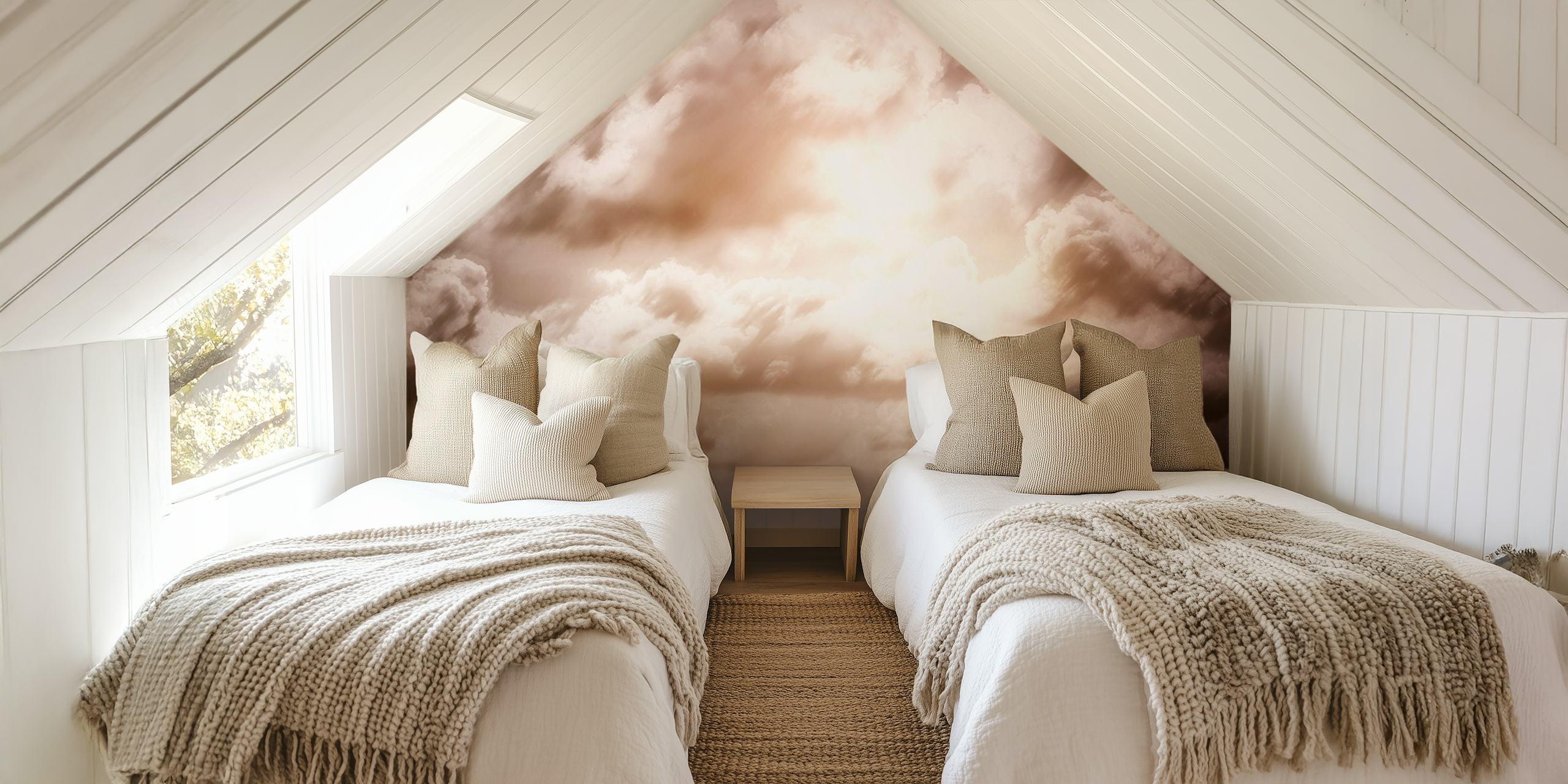 Sunrise Morning wallpaper in a cozy room