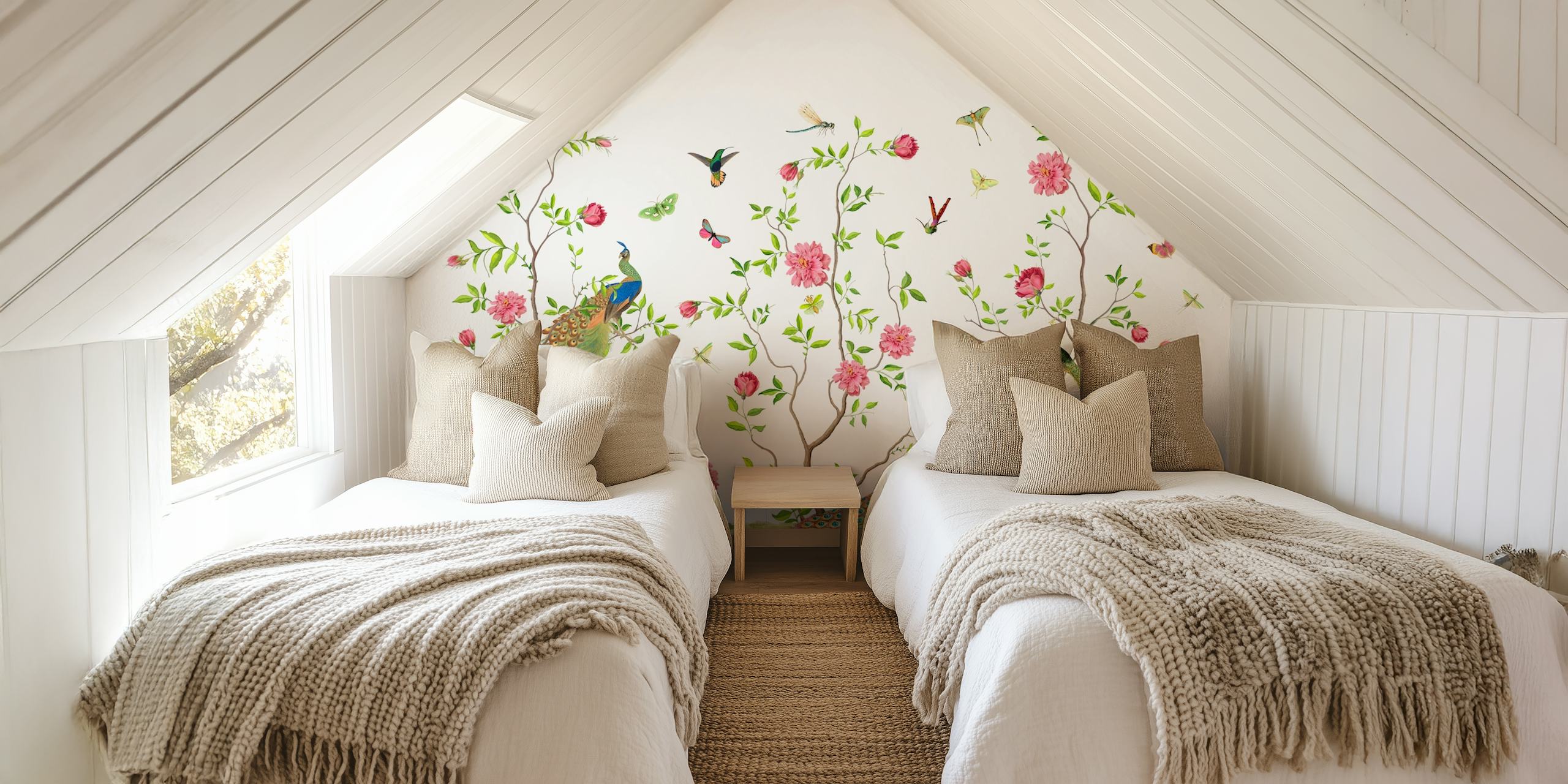 Vintage Chinoiserie Garden wallpaper design