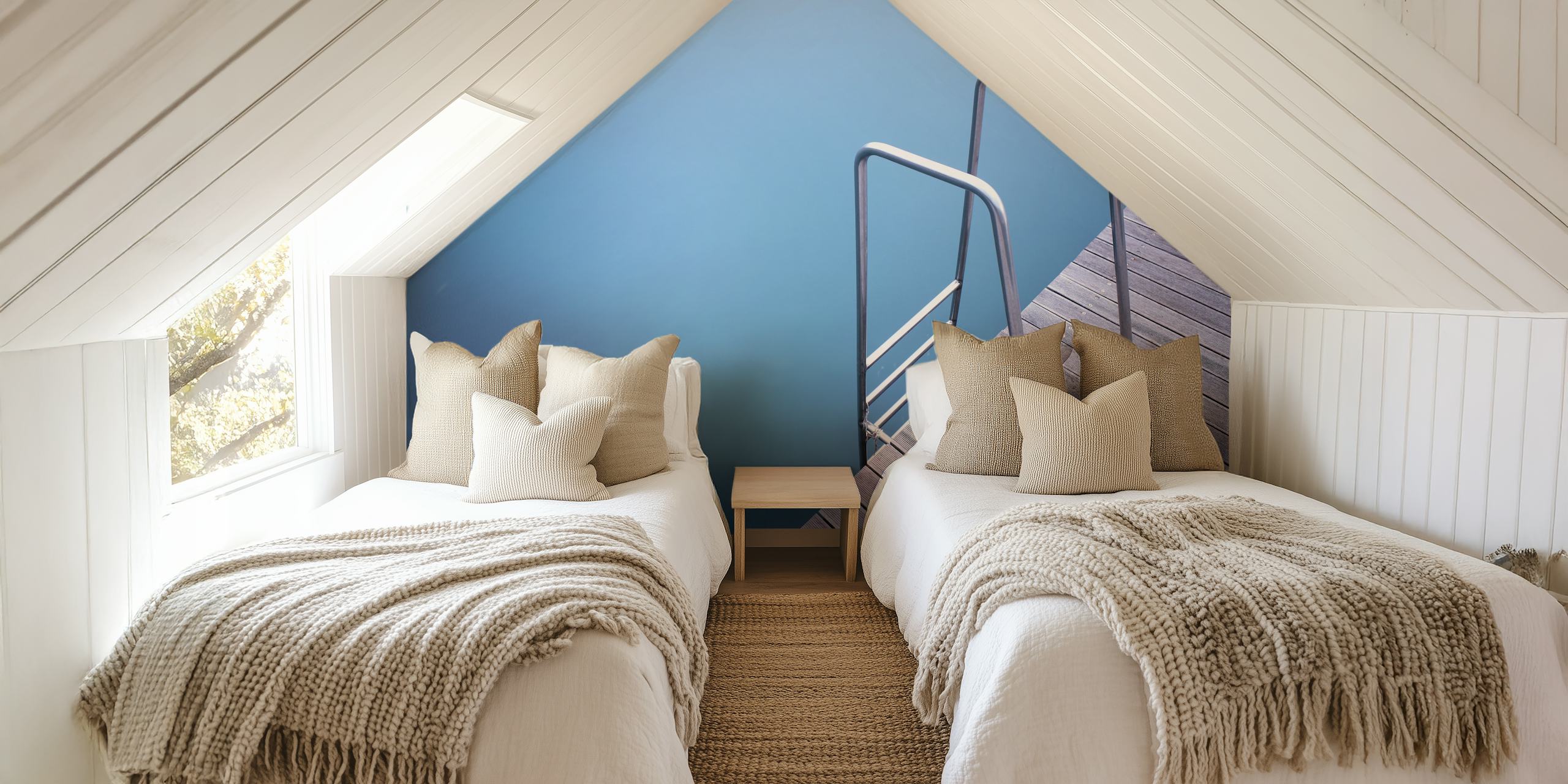 Stairs wallpaper in a contemporary room