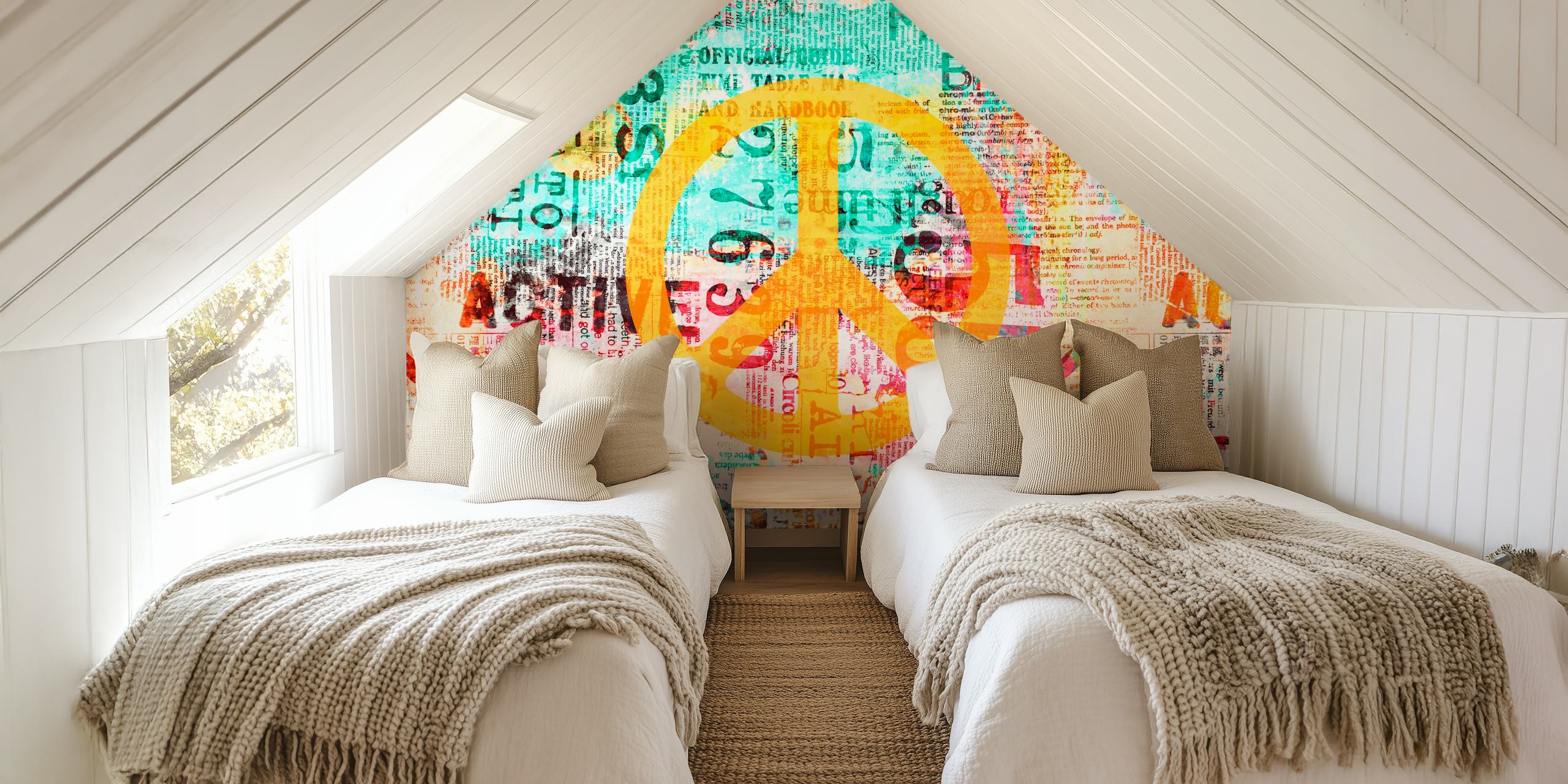 Urban Street Art Peace Symbol ταπετσαρία