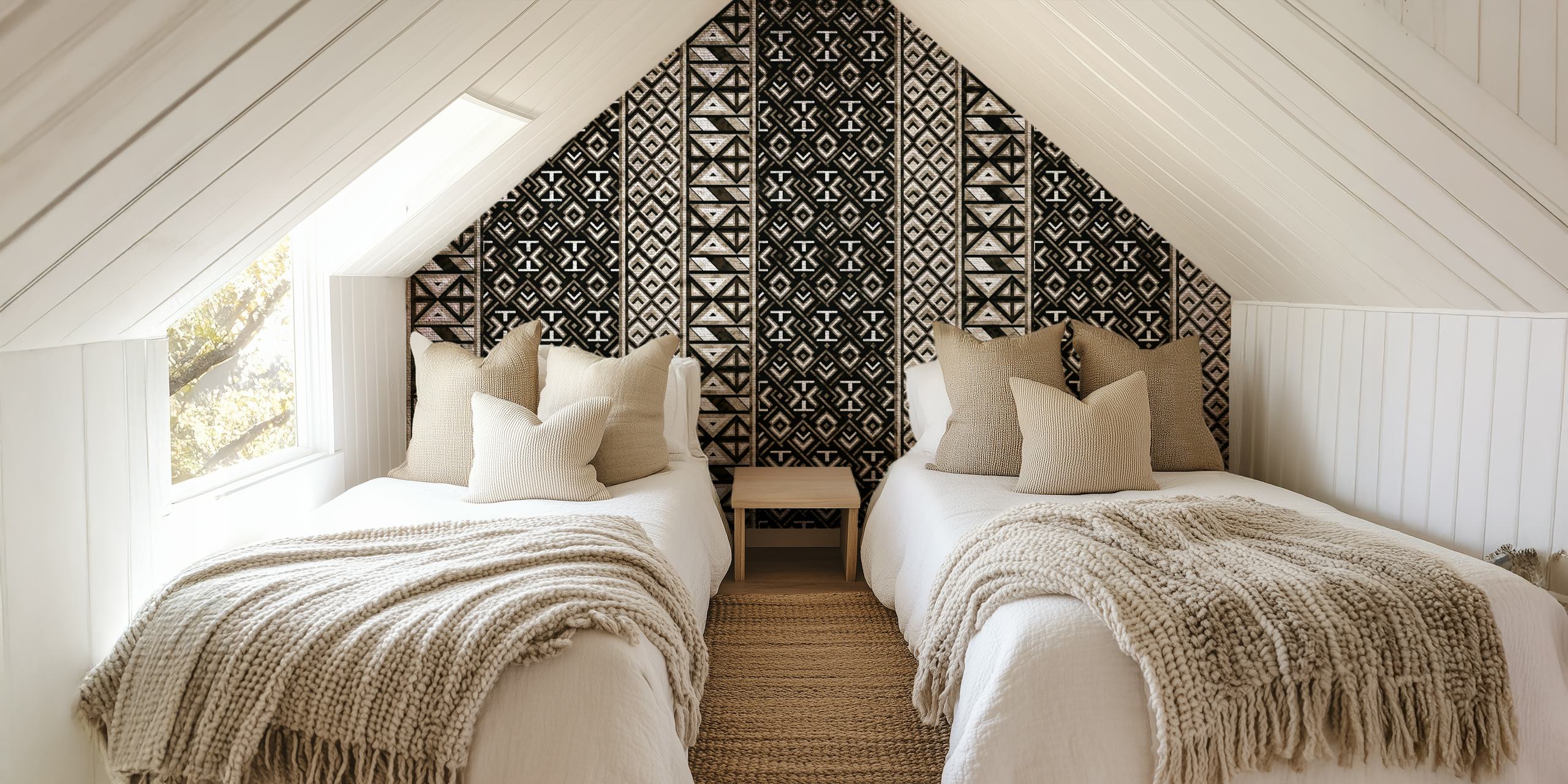 Japanese Geo Luxury Tribal Fabric tapetdesign