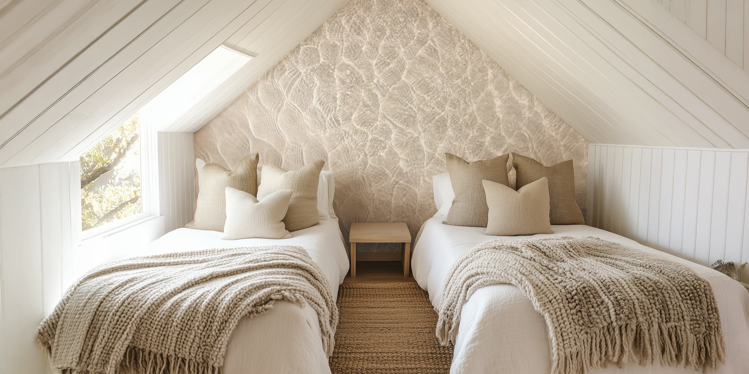 Sand ripple texture in soft beige wallpaper