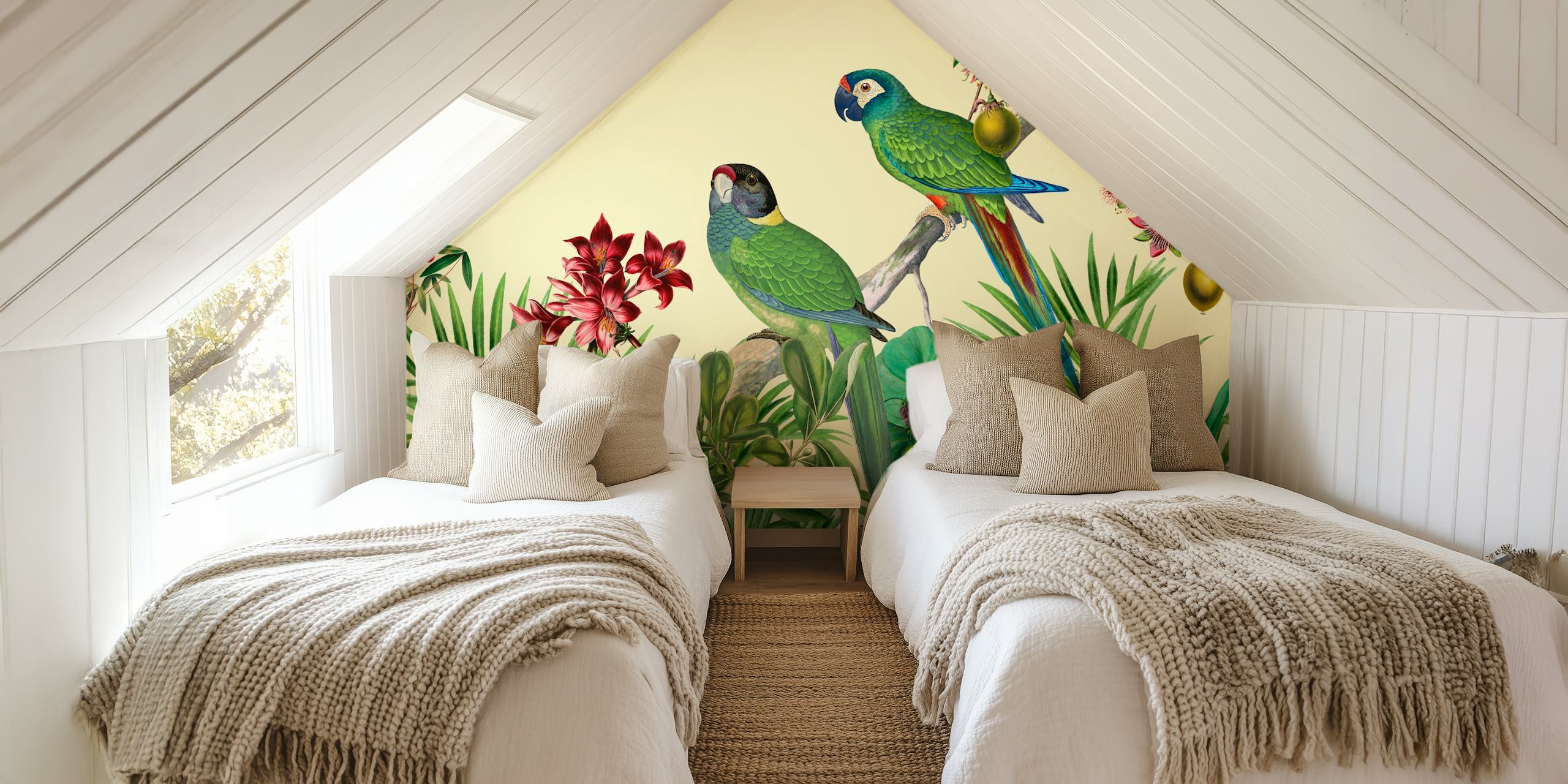 Jungle Vibes Parrot Island behangontwerp