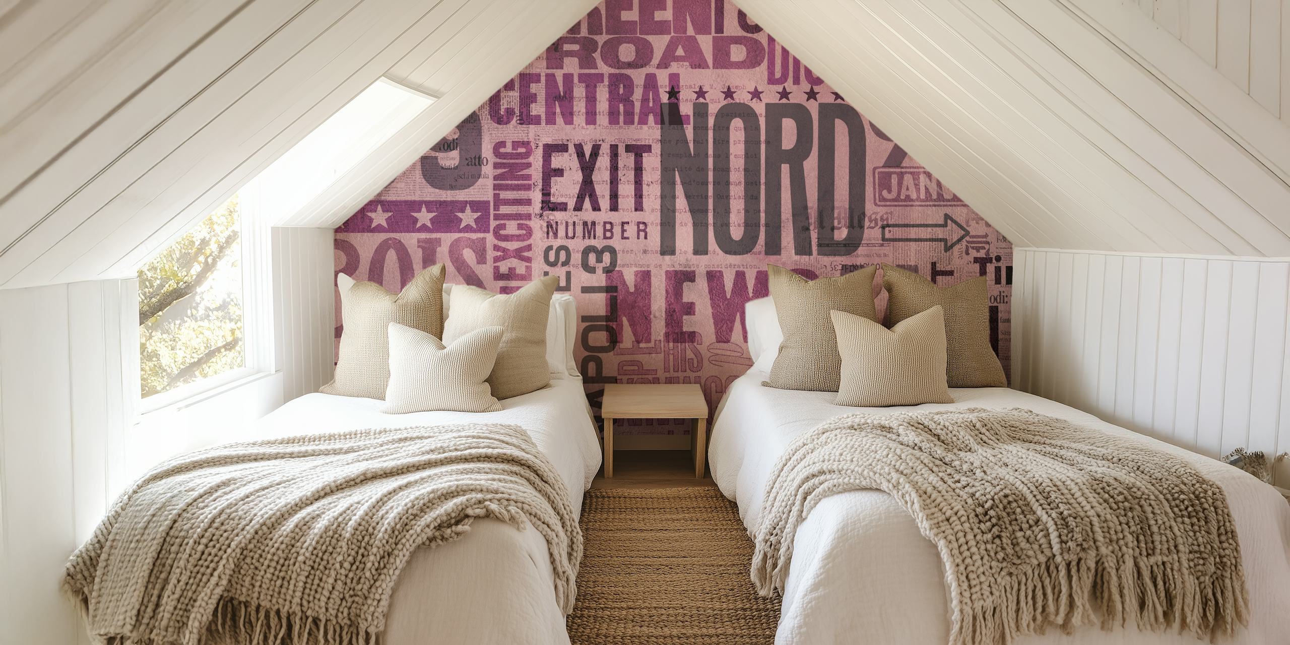 Urban Street Art Typography tapet i et rom
