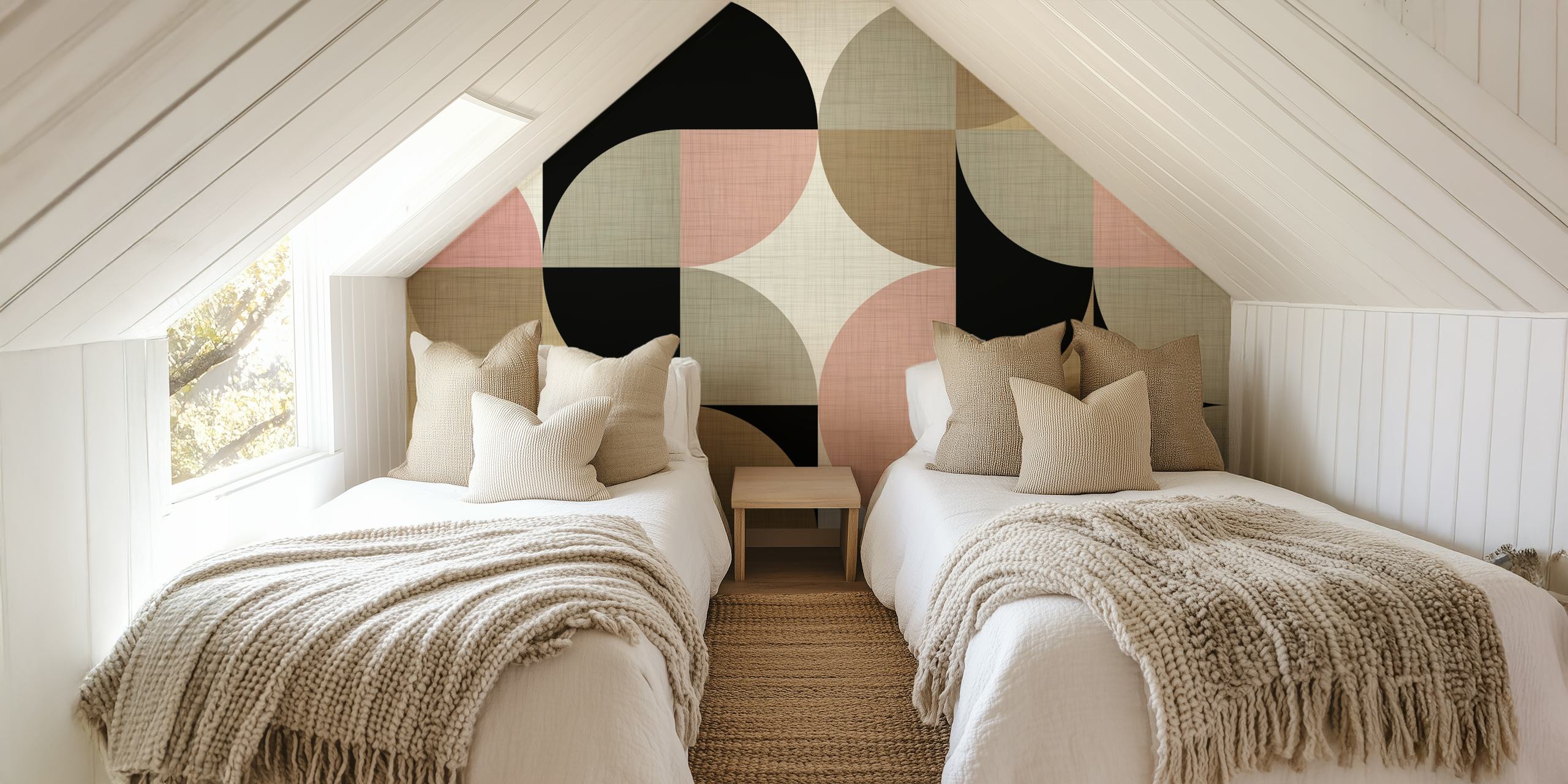 Mid-Century Muted Geometry design de papier peint