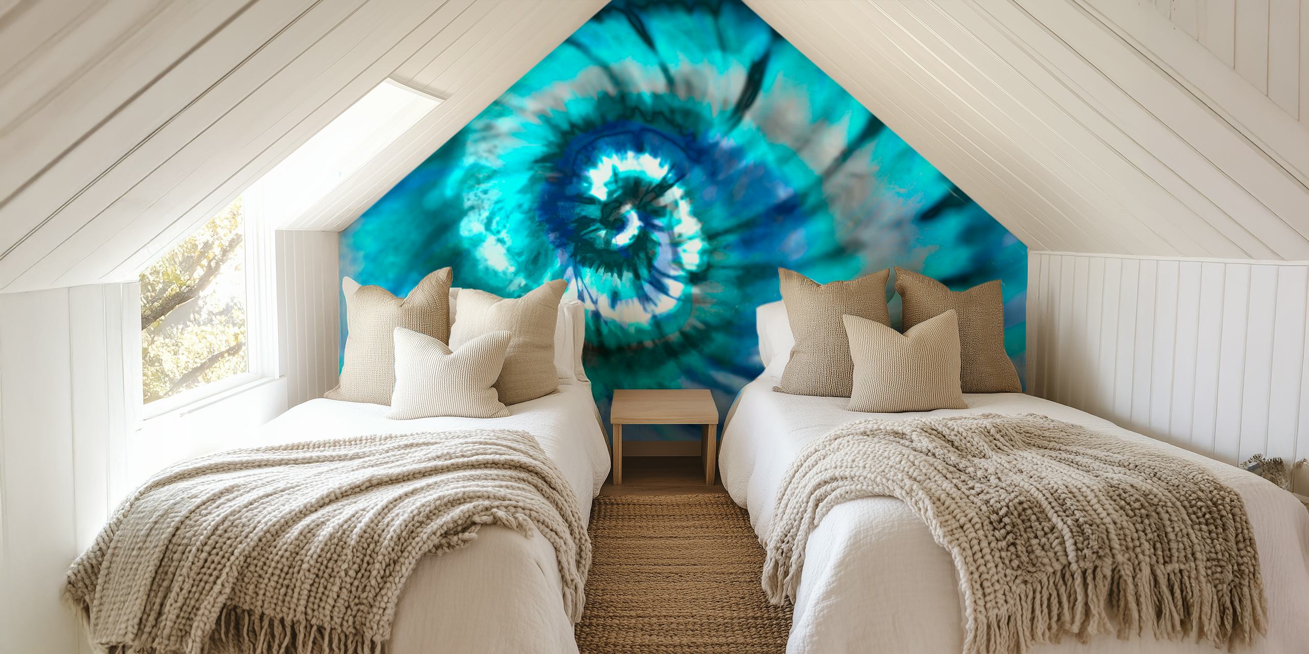 Peaceful spring water wallpaper in a room