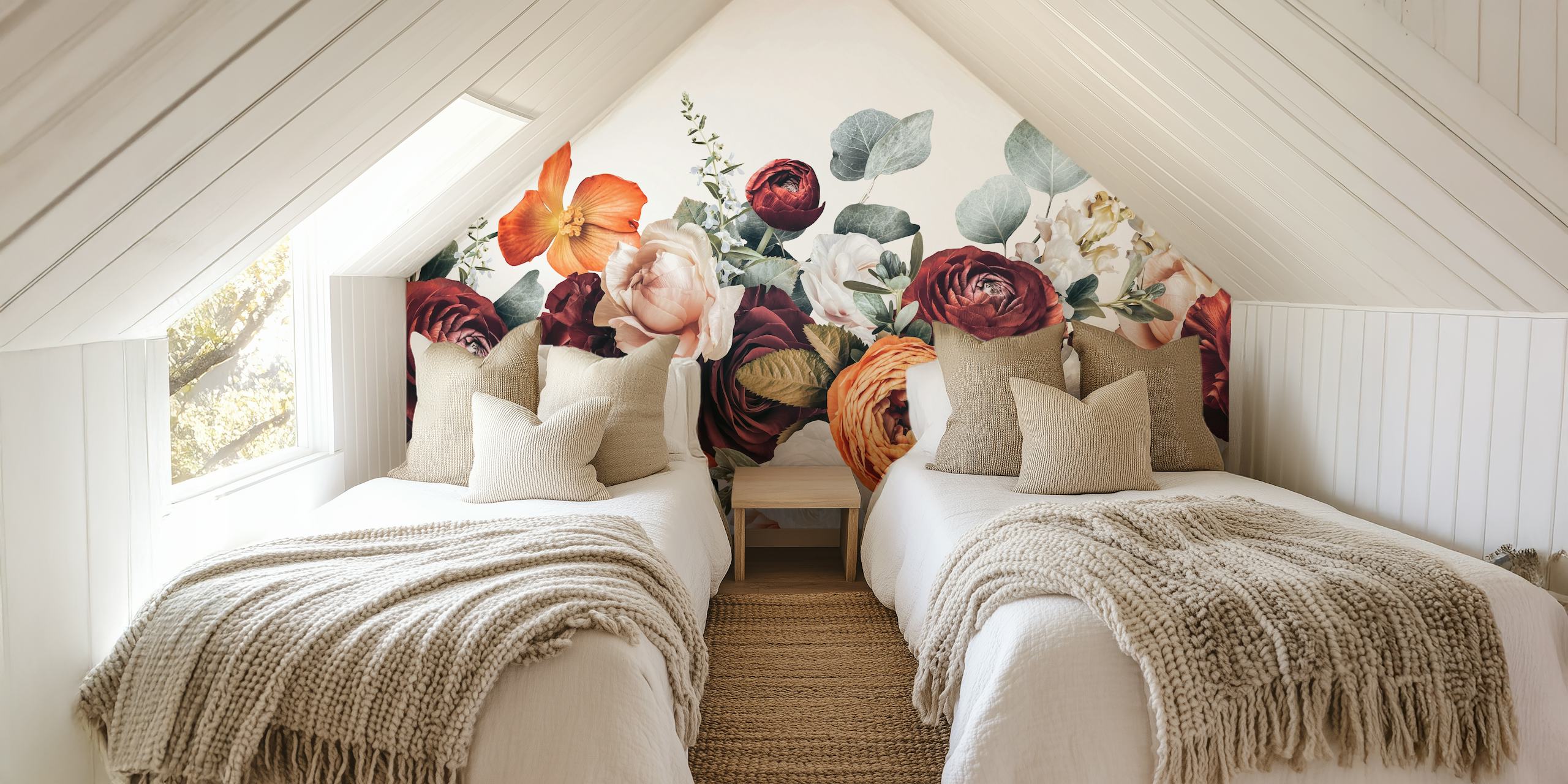 Rose Delight floral wallpaper in a room