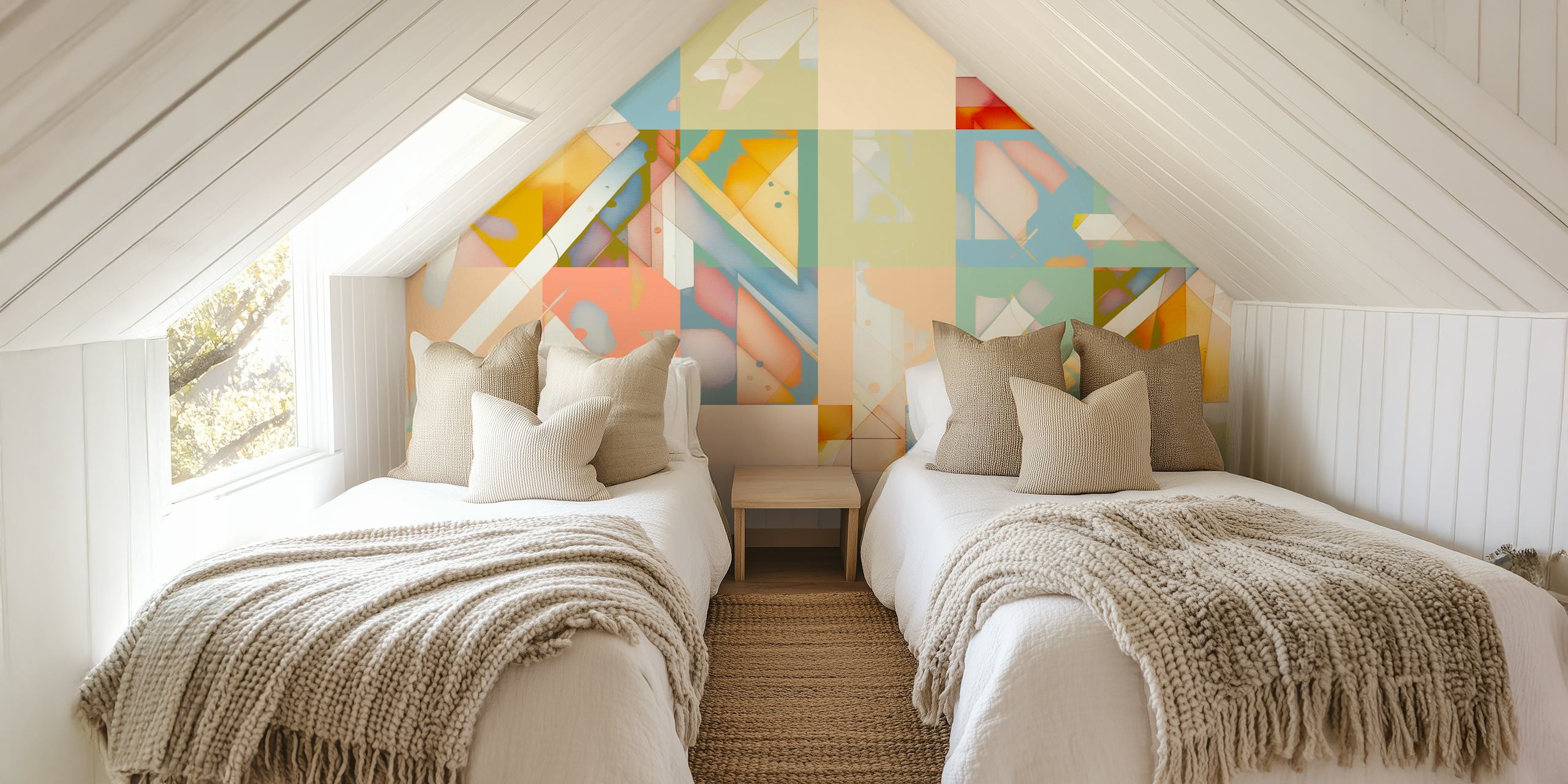 Urban Tribal Bauhaus Grunge wallpaper in a room