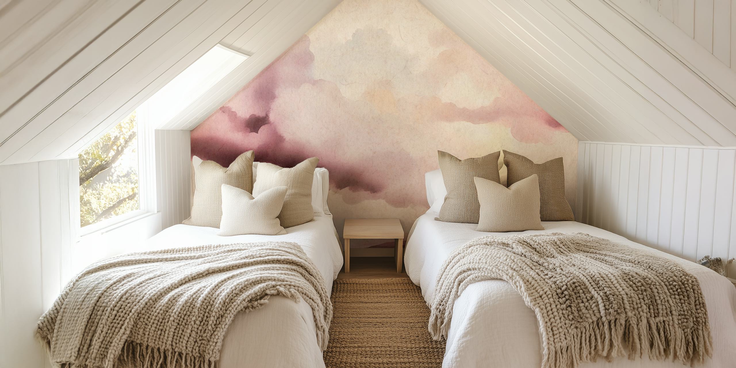 Morning Clouds wallpaper in a room setting