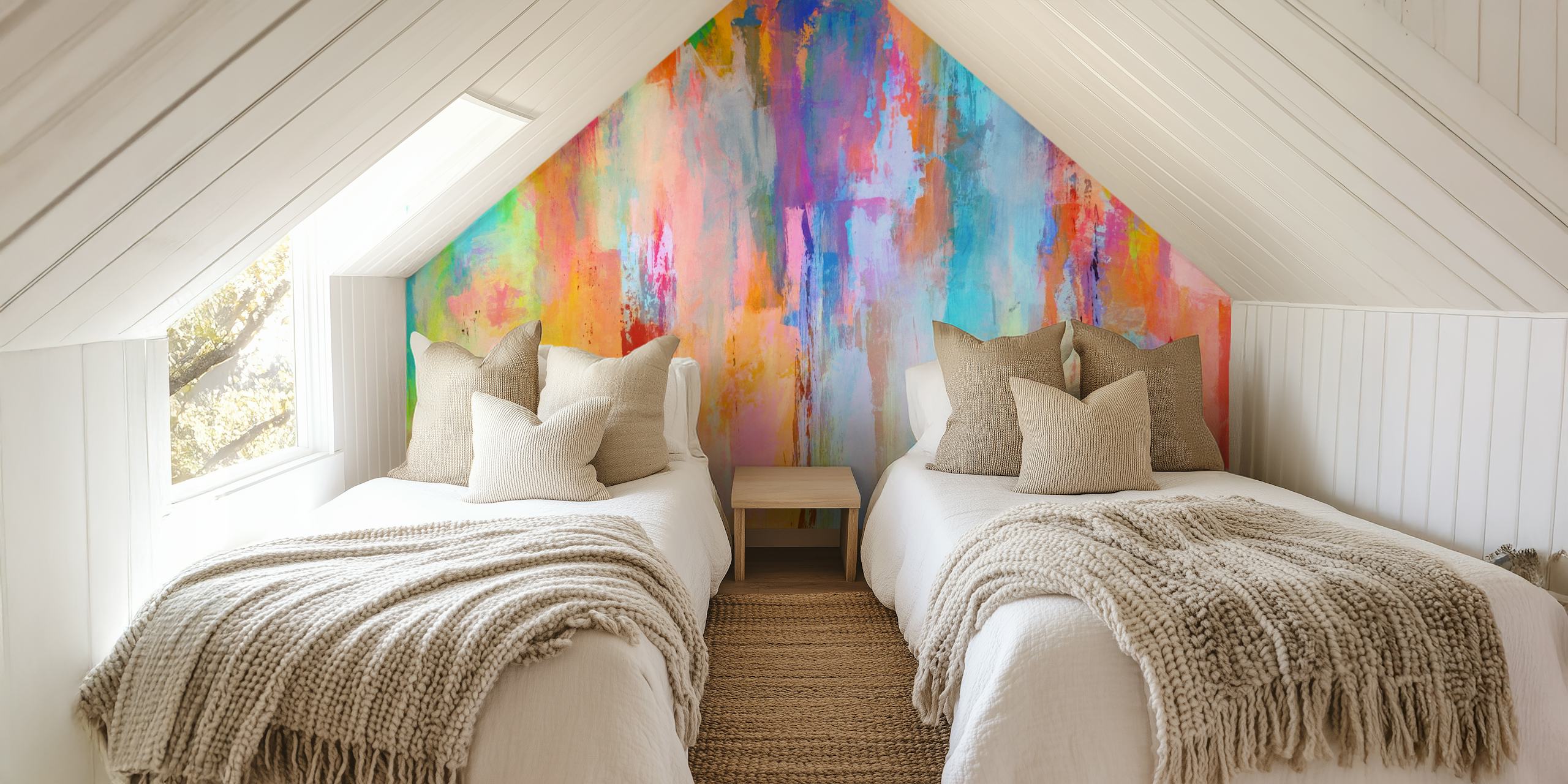 Vertical Brushstrokes 4 tapetti huoneessa