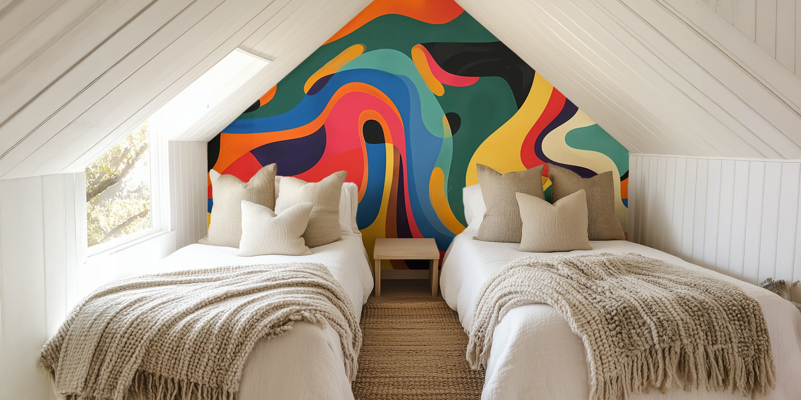 Mixing Colors and Shapes 13 wallpaper in a room