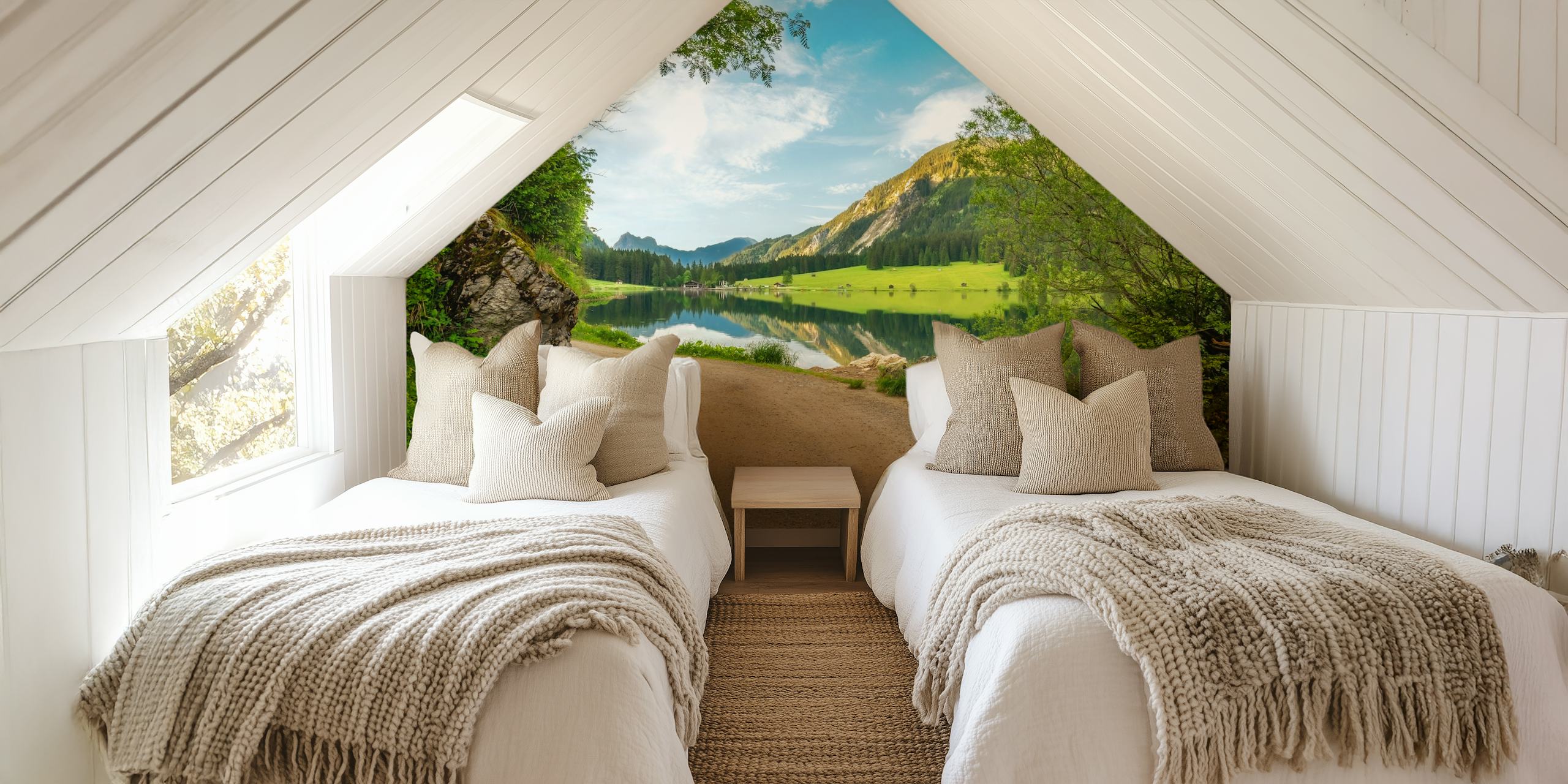 Austria Mountain wallpaper in a serene room
